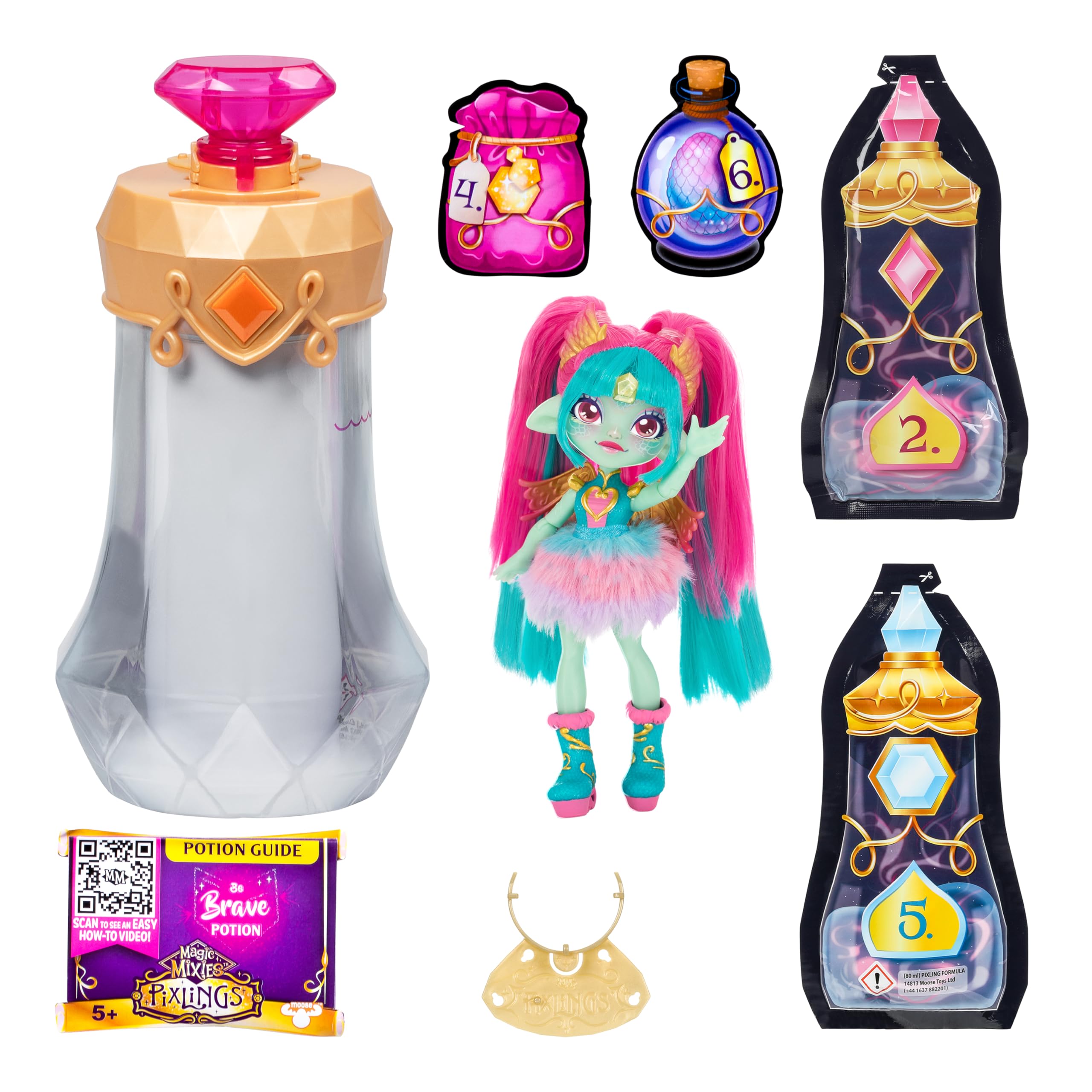 Foto 4 pulgar | Toy Magic Mixies Amber Dragon Pixling Con Muñeca De 6.5 Pulgadas - Venta Internacional.