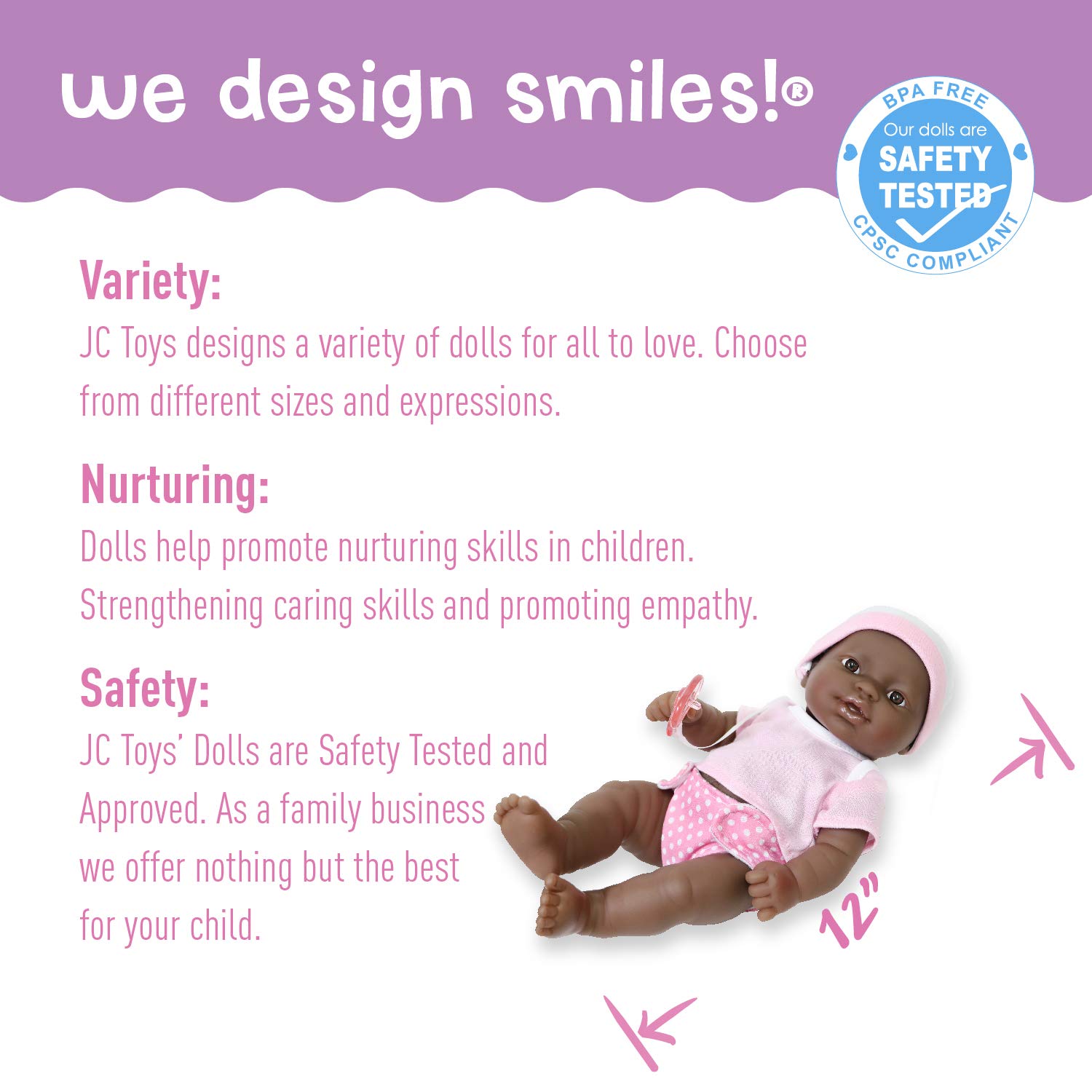 Foto 5 pulgar | Baby Doll Jc Toys La Newborn Nursery De 12 Pulgadas Con Juego De 25 Piezas - Venta Internacional.