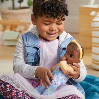 Foto 3 | Muñeca Baby Alive Soft 'n Cute De Pelo Negro De 28 Cm Con Mordedor - Venta Internacional.