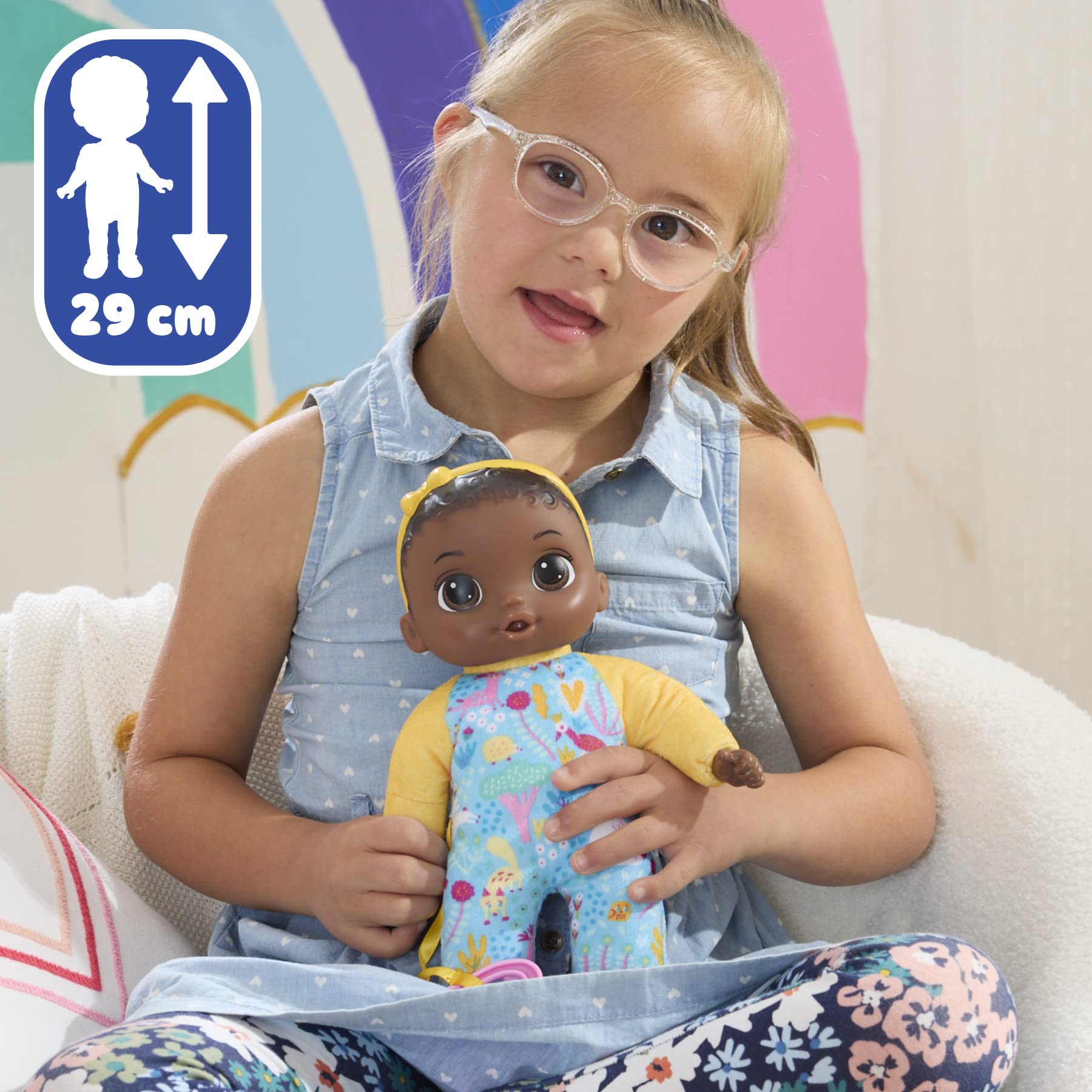 Foto 6 pulgar | Muñeca Baby Alive Soft 'n Cute De Pelo Negro De 28 Cm Con Mordedor - Venta Internacional.