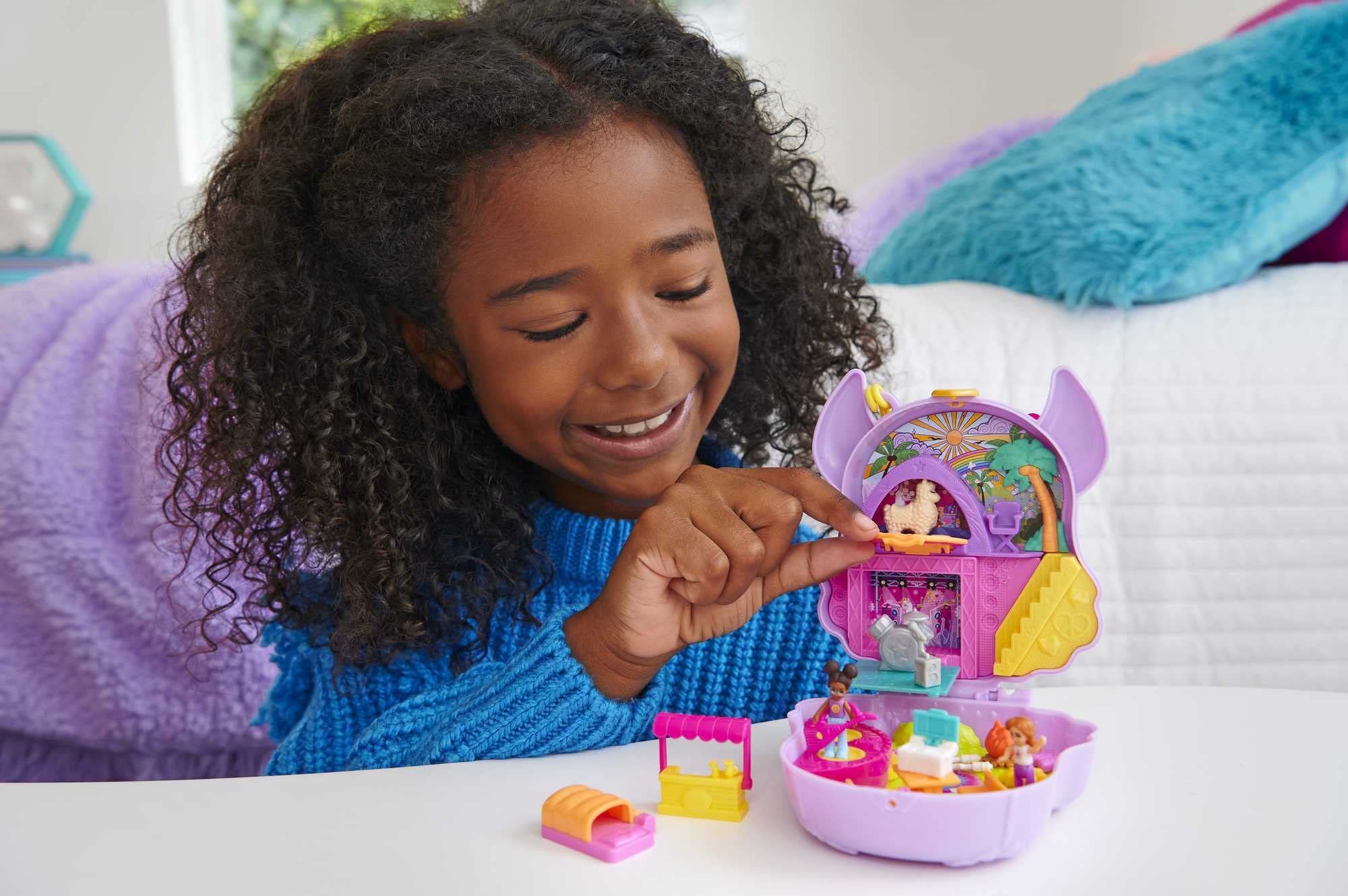 Foto 3 pulgar | Set De Juego Compacto Polly Pocket Llama Camp Adventure Con Muñecas - Venta Internacional.