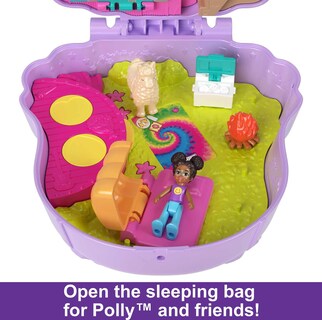 Foto 4 | Set De Juego Compacto Polly Pocket Llama Camp Adventure Con Muñecas - Venta Internacional.