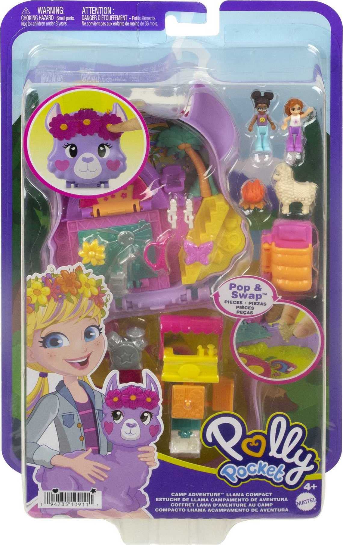 Foto 7 pulgar | Set De Juego Compacto Polly Pocket Llama Camp Adventure Con Muñecas - Venta Internacional.