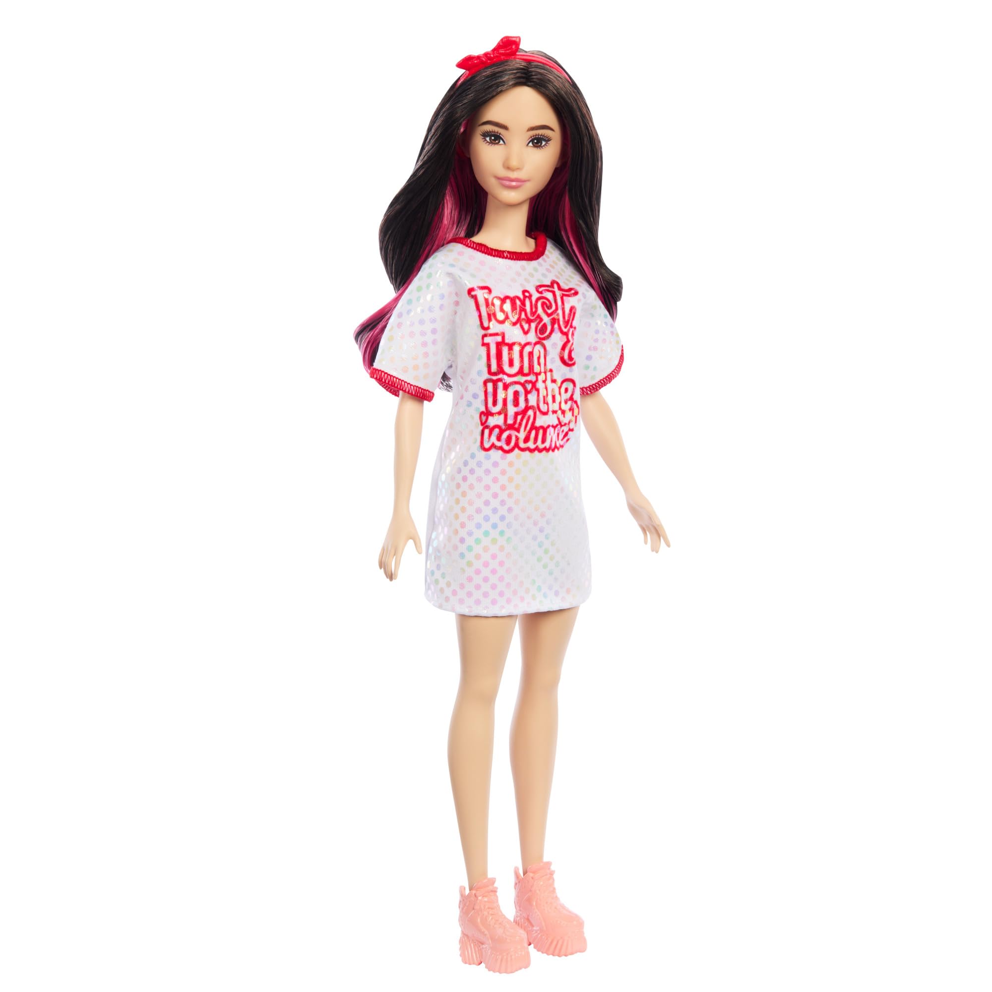 Foto 1 | Muñeca De Moda Barbie Fashionistas #214, Pelo Ondulado Negro - Venta Internacional.