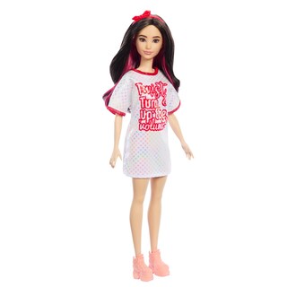 Foto 1 | Muñeca De Moda Barbie Fashionistas #214, Pelo Ondulado Negro - Venta Internacional.