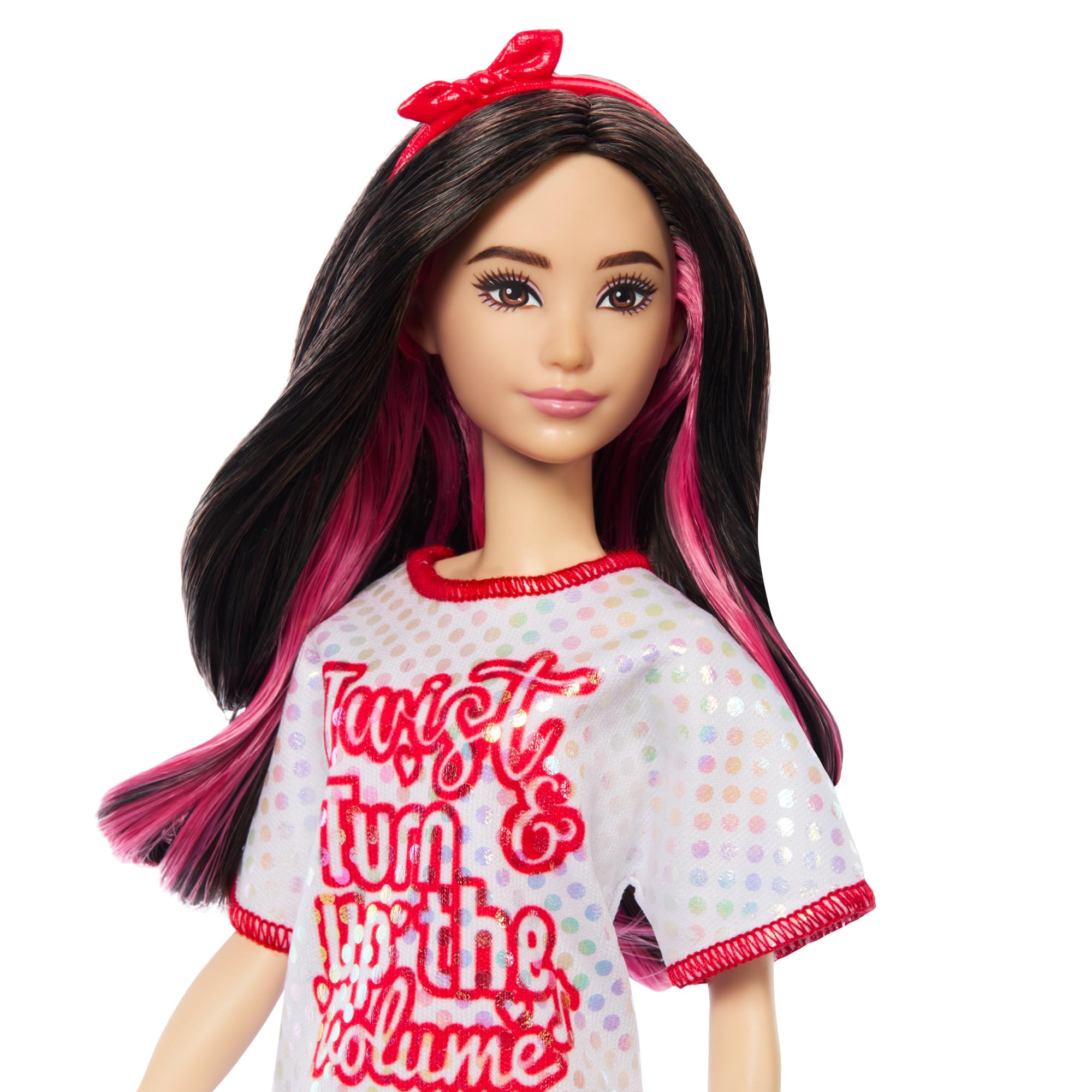 Foto 3 | Muñeca De Moda Barbie Fashionistas #214, Pelo Ondulado Negro - Venta Internacional.