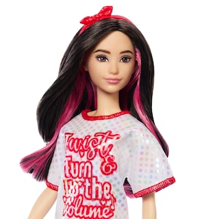 Foto 3 | Muñeca De Moda Barbie Fashionistas #214, Pelo Ondulado Negro - Venta Internacional.