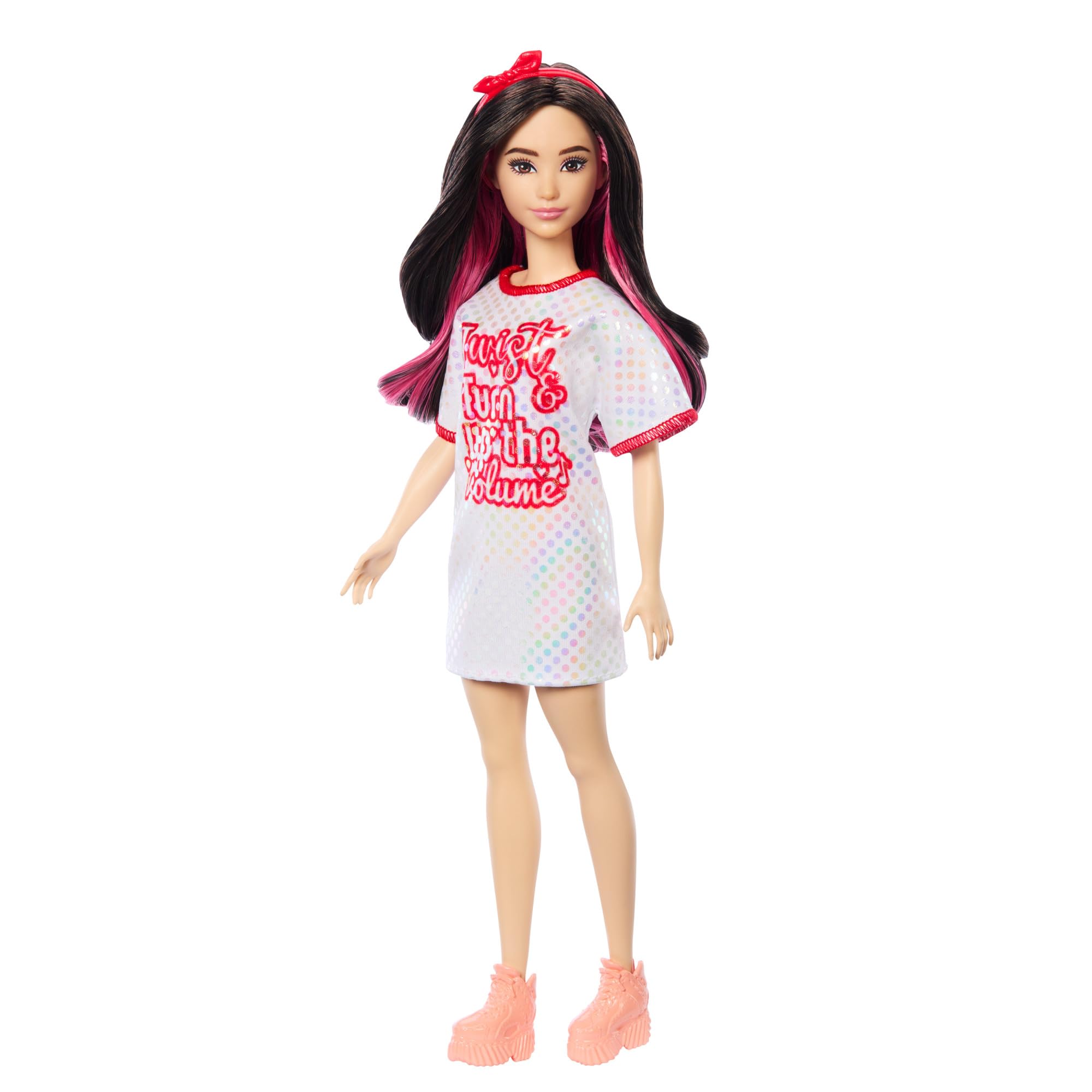 Foto 5 pulgar | Muñeca De Moda Barbie Fashionistas #214, Pelo Ondulado Negro - Venta Internacional.