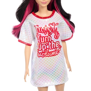 Foto 5 | Muñeca De Moda Barbie Fashionistas #214, Pelo Ondulado Negro - Venta Internacional.