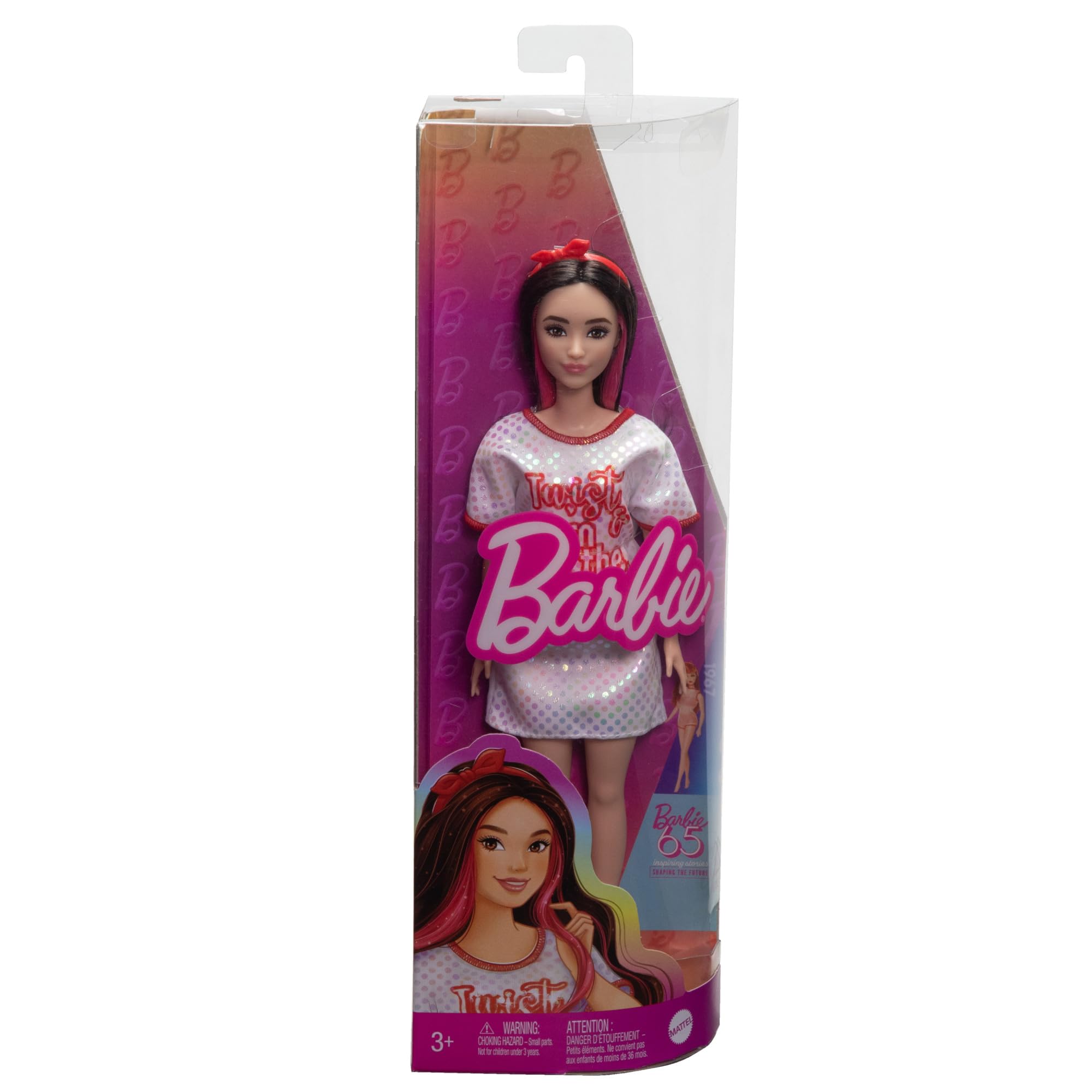 Foto 7 pulgar | Muñeca De Moda Barbie Fashionistas #214, Pelo Ondulado Negro - Venta Internacional.