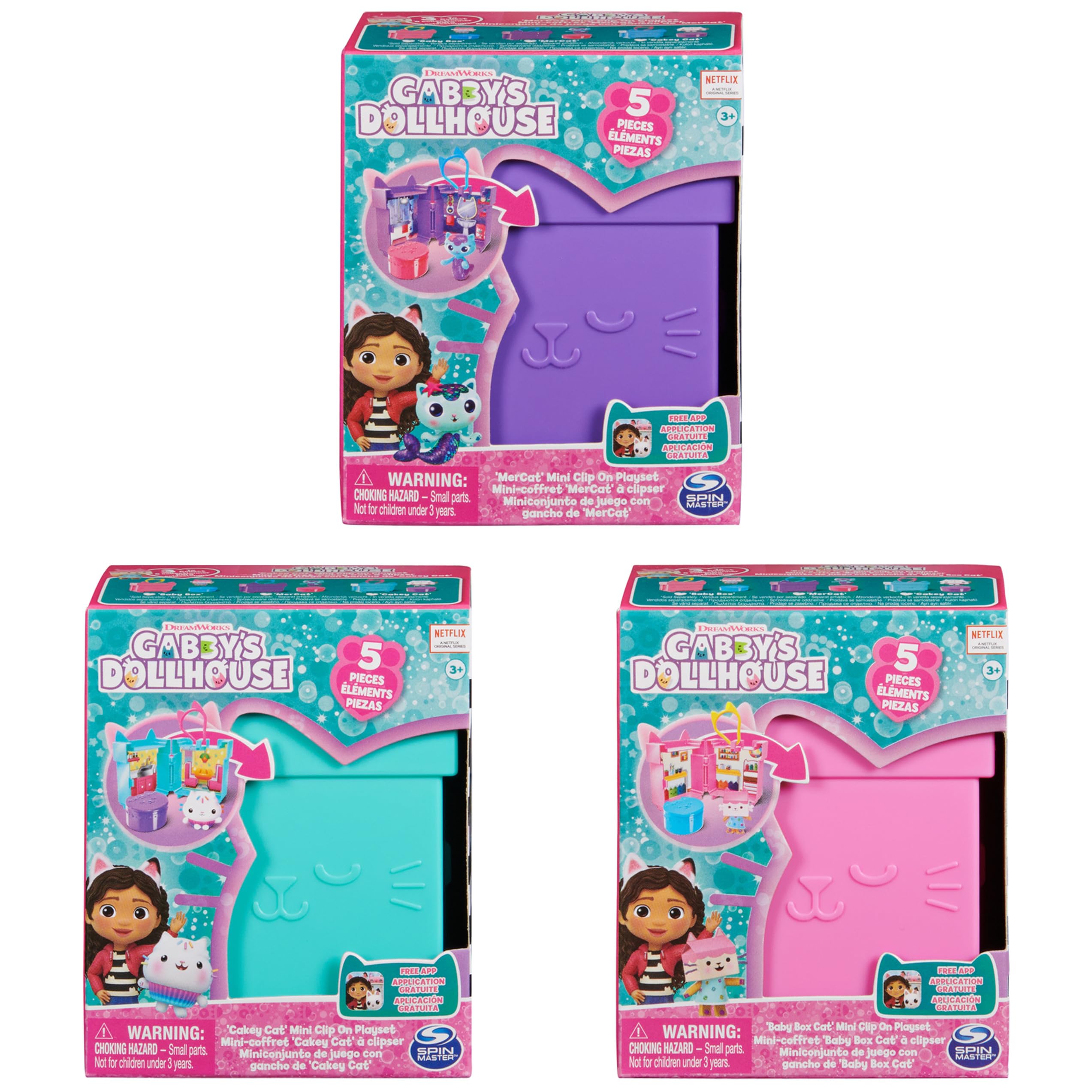 Foto 3 pulgar | Playsets Gabby's Dollhouse Con Figuras De Cakey, Baby Box Y Mercat - Venta Internacional.