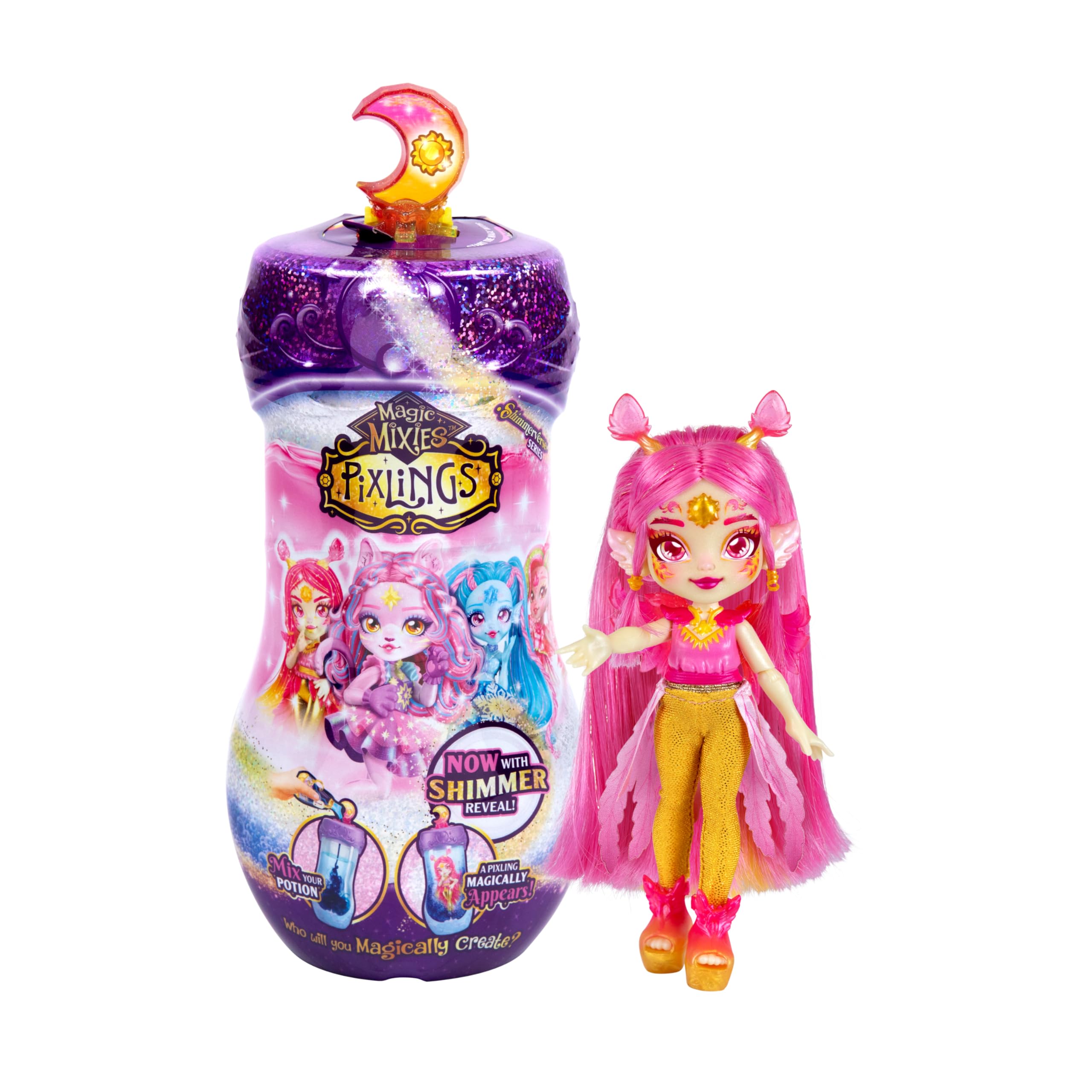 Muñeca De Moda Magic Mixies Pixlings Shimmerverse Pheona De 6.5 Pulgadas - Venta Internacional.