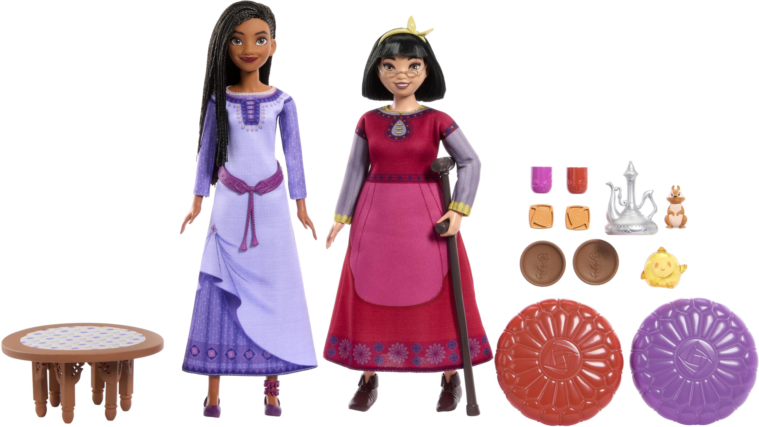 Foto 6 pulgar | Set De Juego Para La Hora Del Té Mattel Disney Wish Best Friends Con Asha Y Dahlia - Venta Internacional.