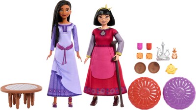 Foto 5 | Set De Juego Para La Hora Del Té Mattel Disney Wish Best Friends Con Asha Y Dahlia - Venta Internacional.