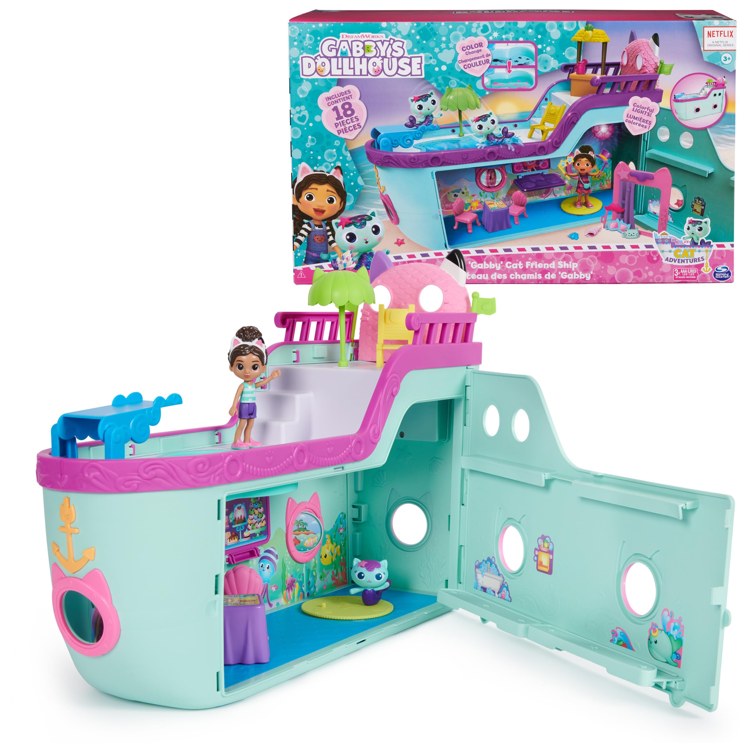 Cruise Ship Toy Gabby's Dollhouse Gabby Cat Con 2 Figuras - Venta Internacional.