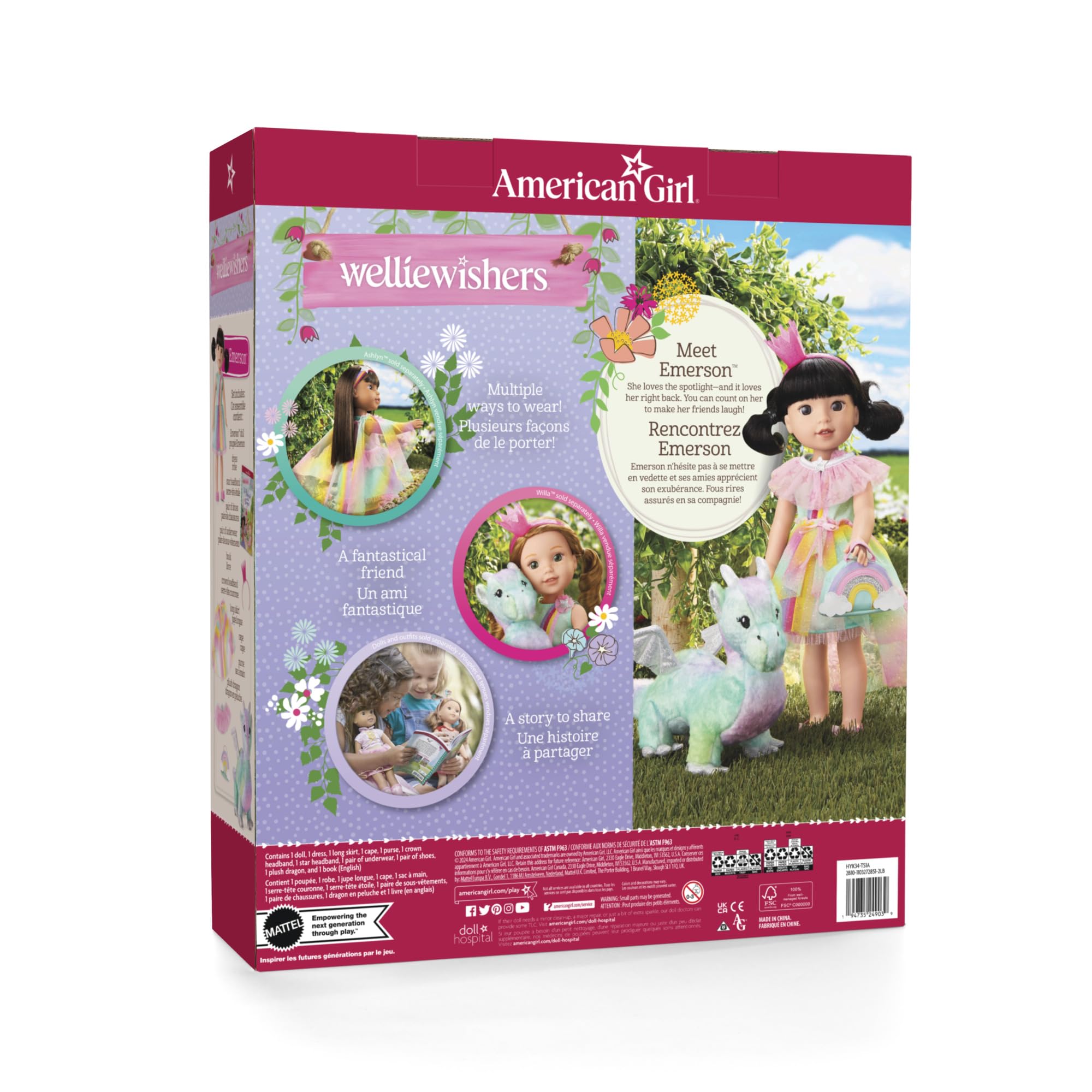 Foto 6 pulgar | Set De Juego Para Muñecas American Girl Welliewishers Emerson De 14.5 Pulgadas - Venta Internacional.