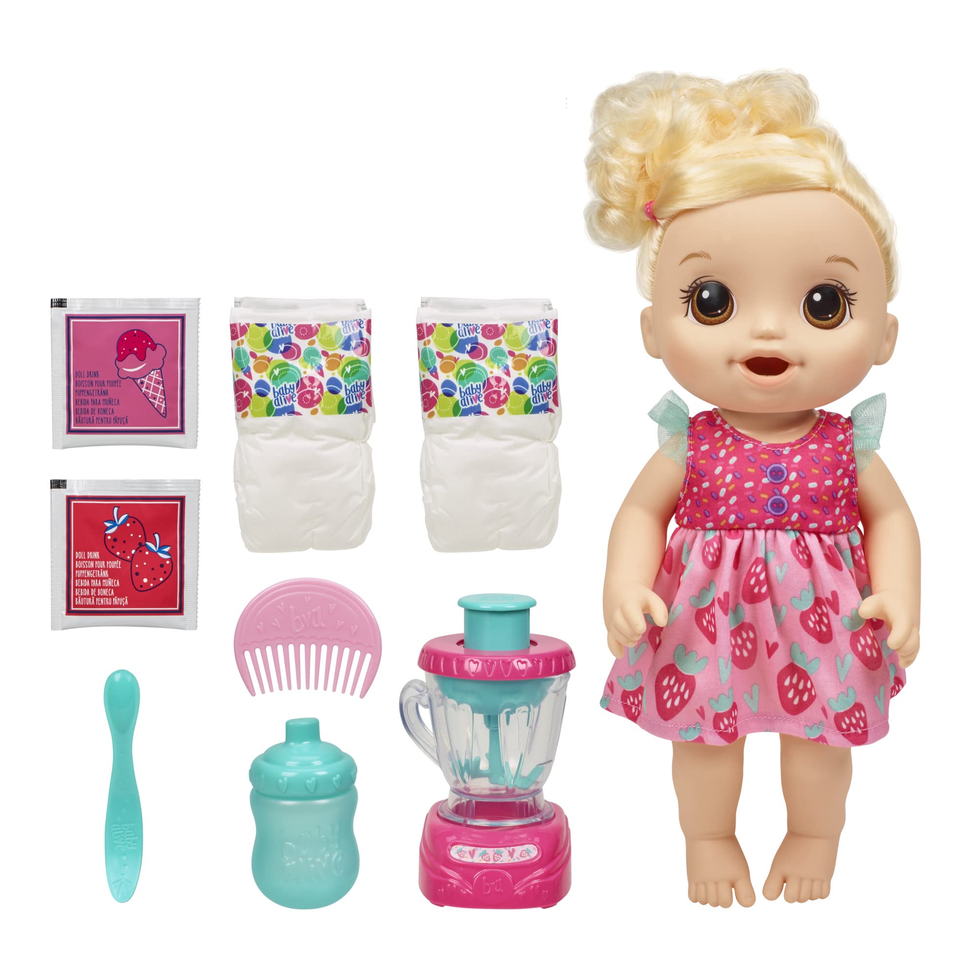 Batido De Fresas Baby Doll Baby Alive Magical Mixer Desde Hace Más De 3 Años - Venta Internacional.