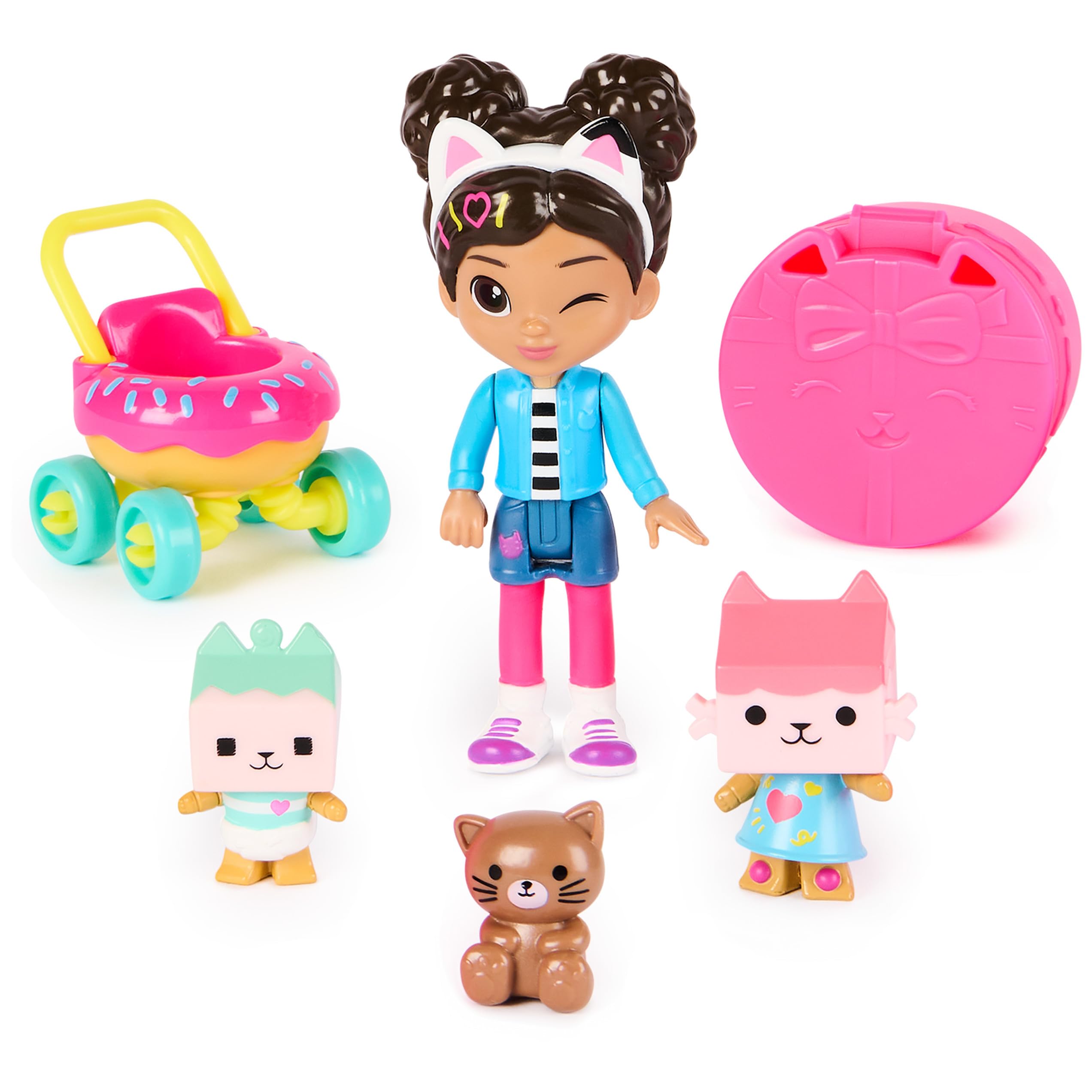 Set De Figuras Gabby's Dollhouse Kitty Care Con Gabby, Baby Box - Venta Internacional.