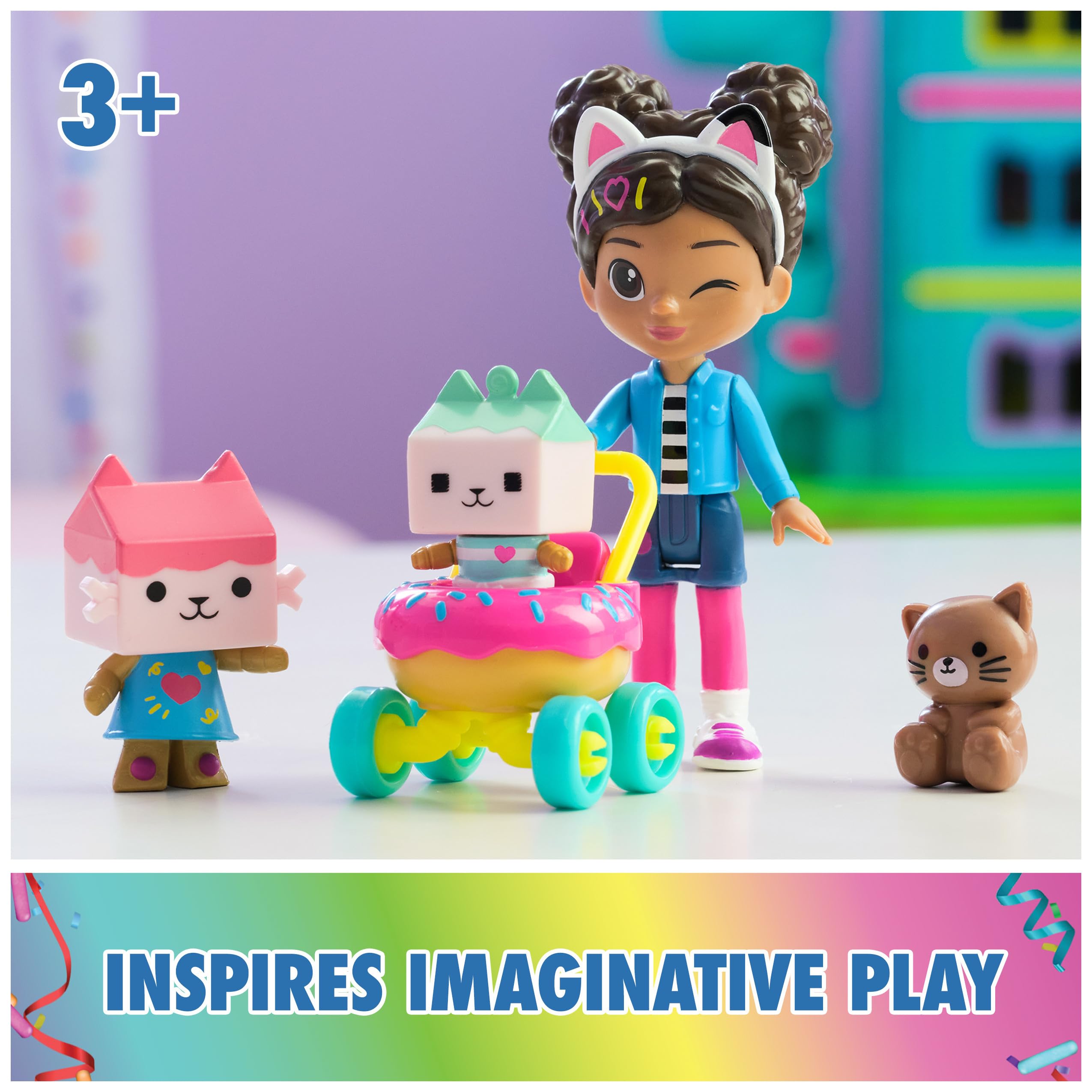Foto 4 | Set De Figuras Gabby's Dollhouse Kitty Care Con Gabby, Baby Box - Venta Internacional.