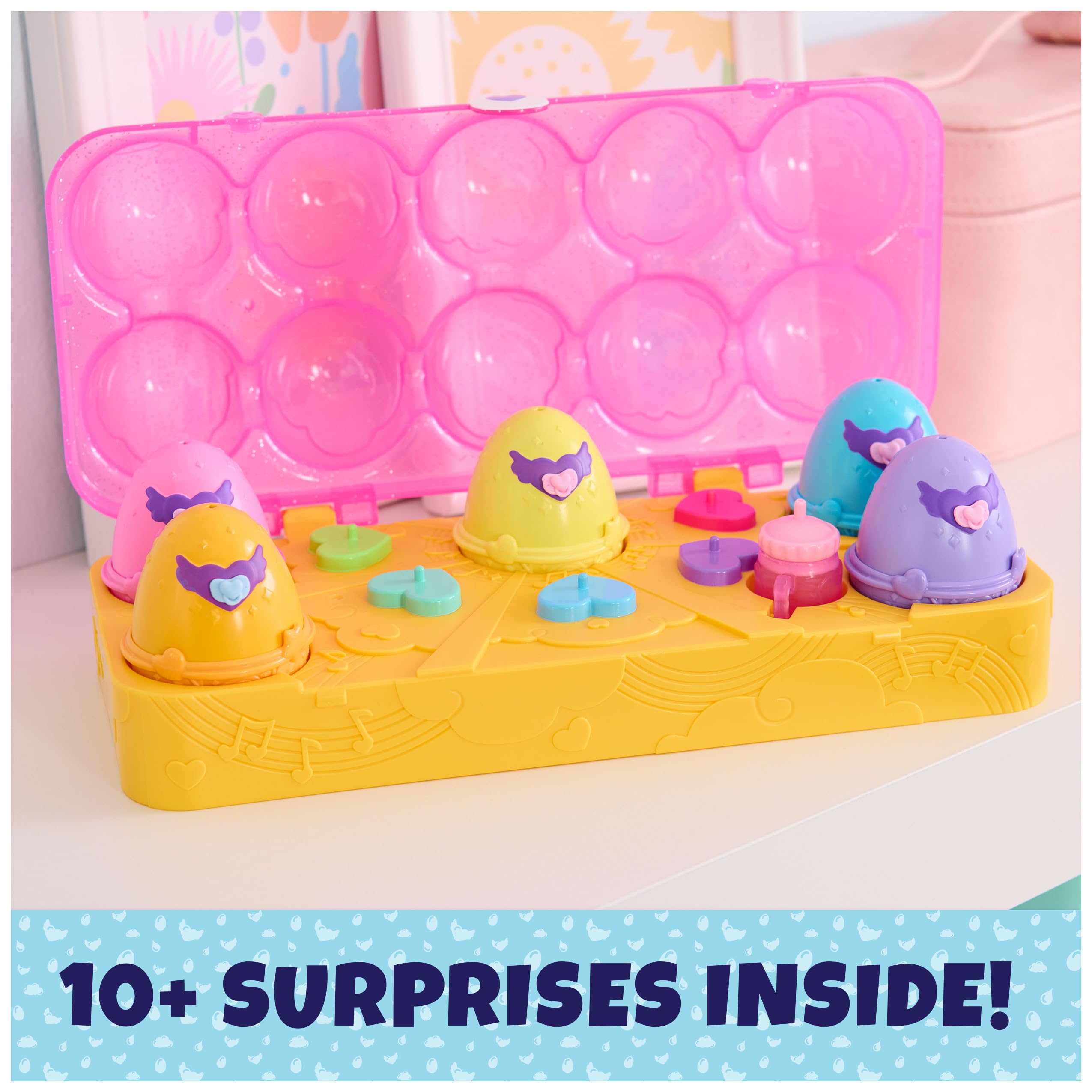 Foto 4 | Cartón De Huevos Rosa Y Amarillo De Toy Hatchimals Alive Con 6 Figuras - Venta Internacional.