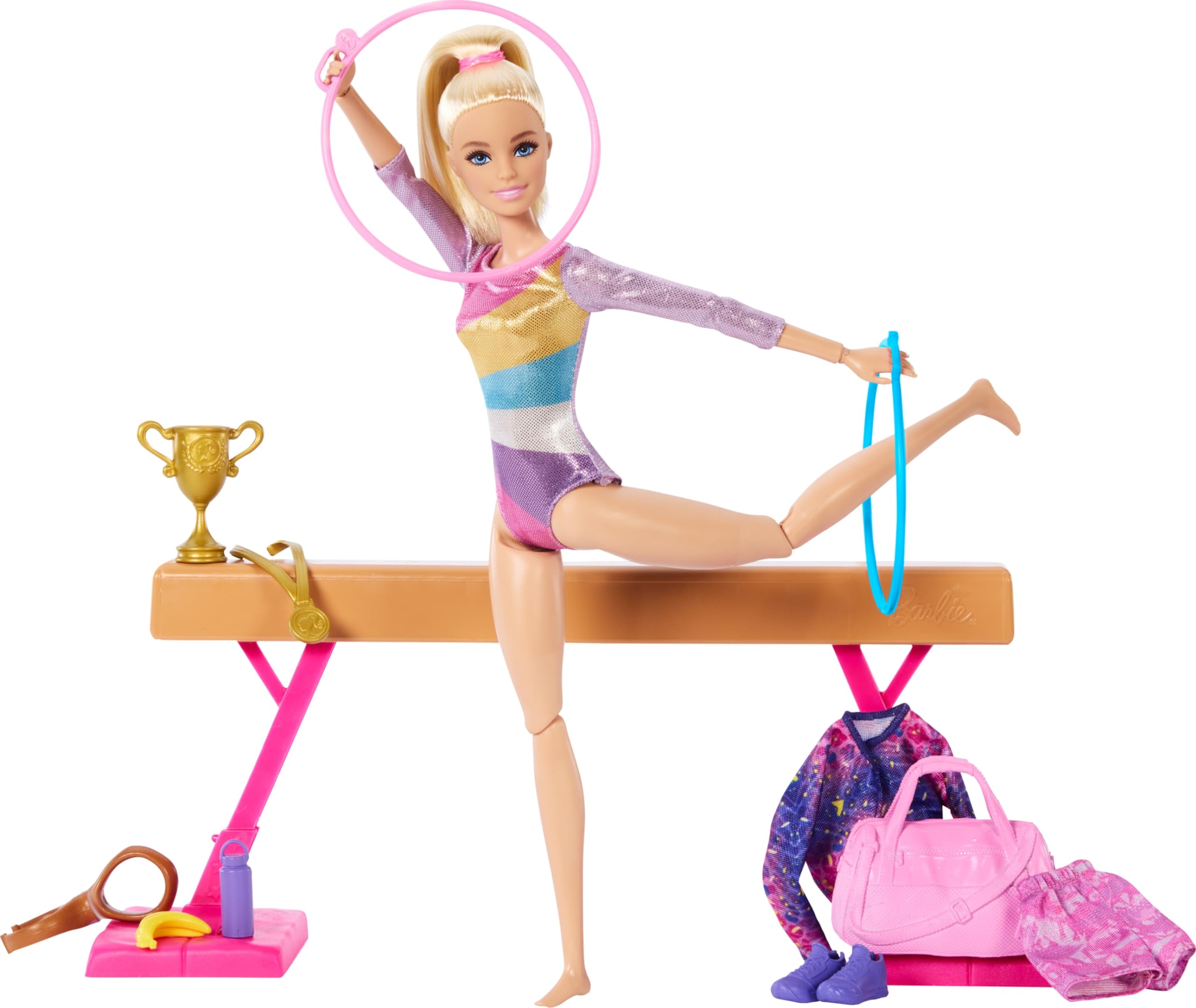 Foto 2 pulgar | Playset Barbie Careers Gymnasia Con Muñeca Gimnasta Rubia - Venta Internacional.