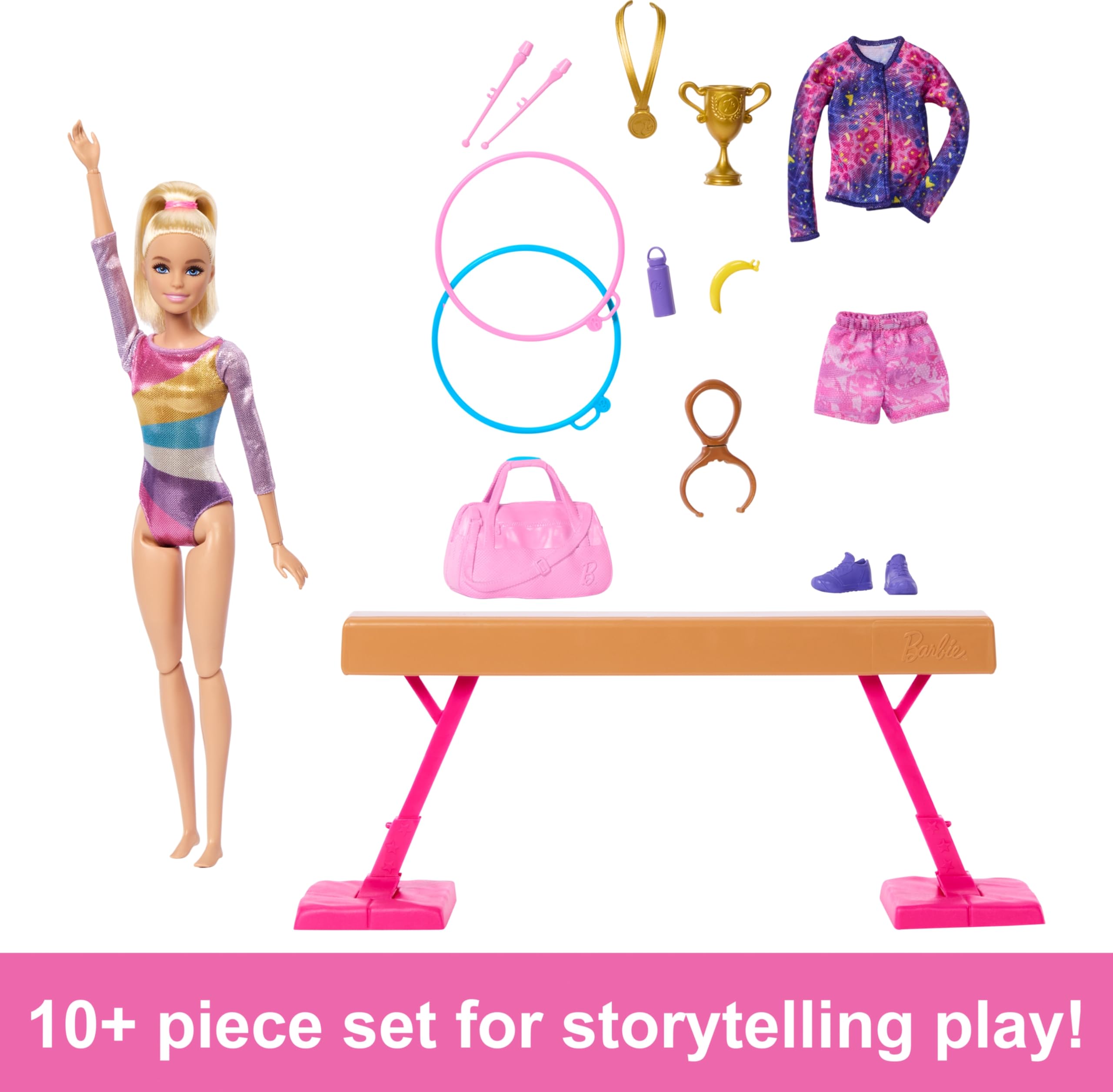Foto 3 pulgar | Playset Barbie Careers Gymnasia Con Muñeca Gimnasta Rubia - Venta Internacional.