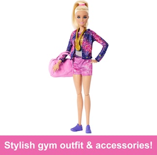 Foto 4 | Playset Barbie Careers Gymnasia Con Muñeca Gimnasta Rubia - Venta Internacional.
