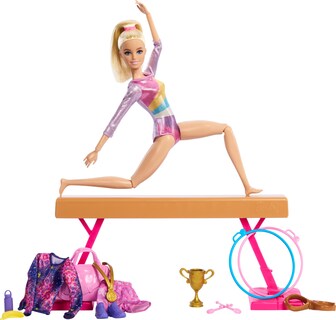 Foto 5 | Playset Barbie Careers Gymnasia Con Muñeca Gimnasta Rubia - Venta Internacional.