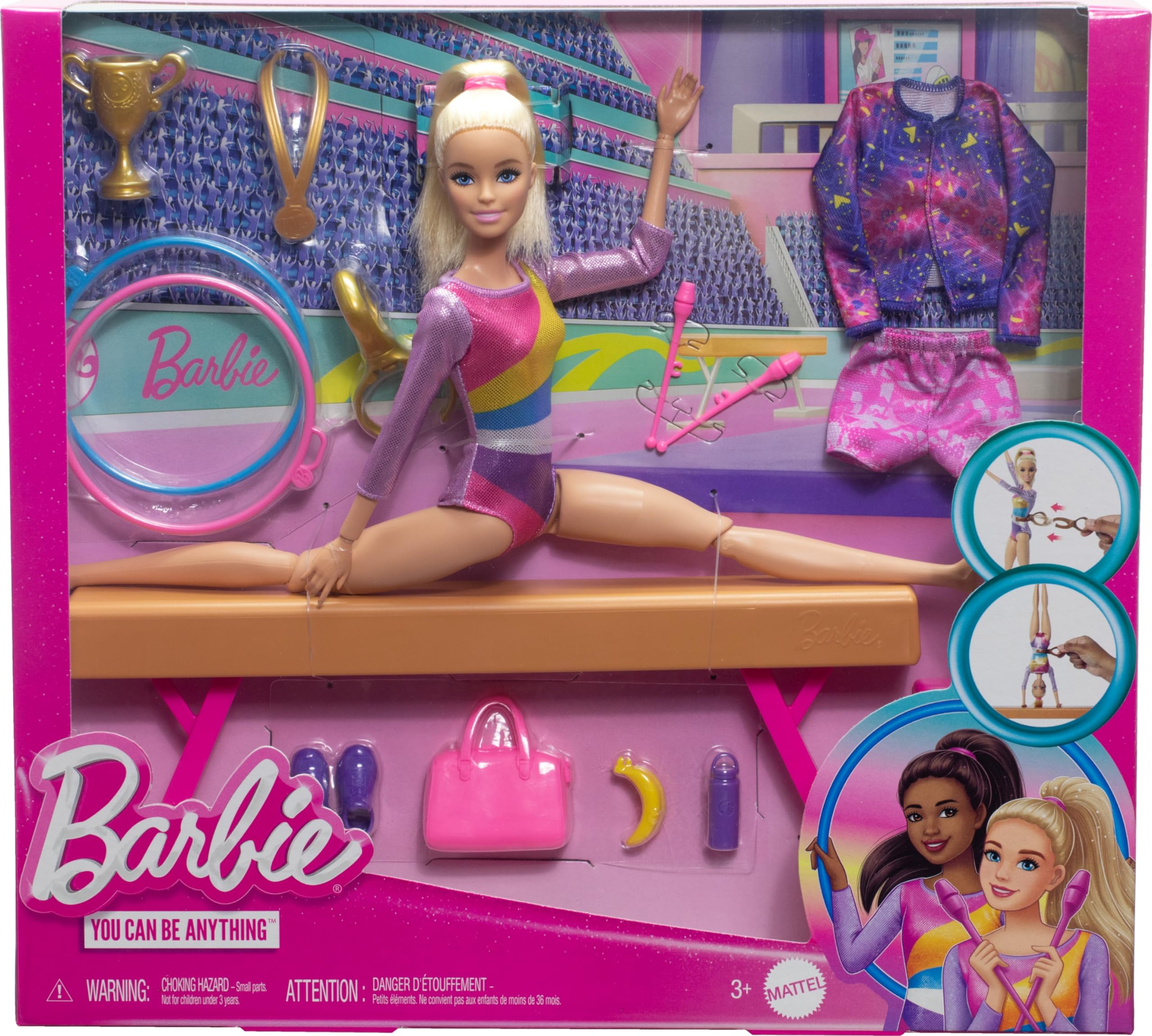 Foto 7 pulgar | Playset Barbie Careers Gymnasia Con Muñeca Gimnasta Rubia - Venta Internacional.