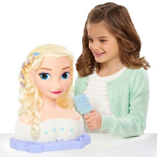 Foto 2 | Cabezal De Peinado Just Play Disney Frozen Deluxe Elsa Blonde Hair - Venta Internacional.