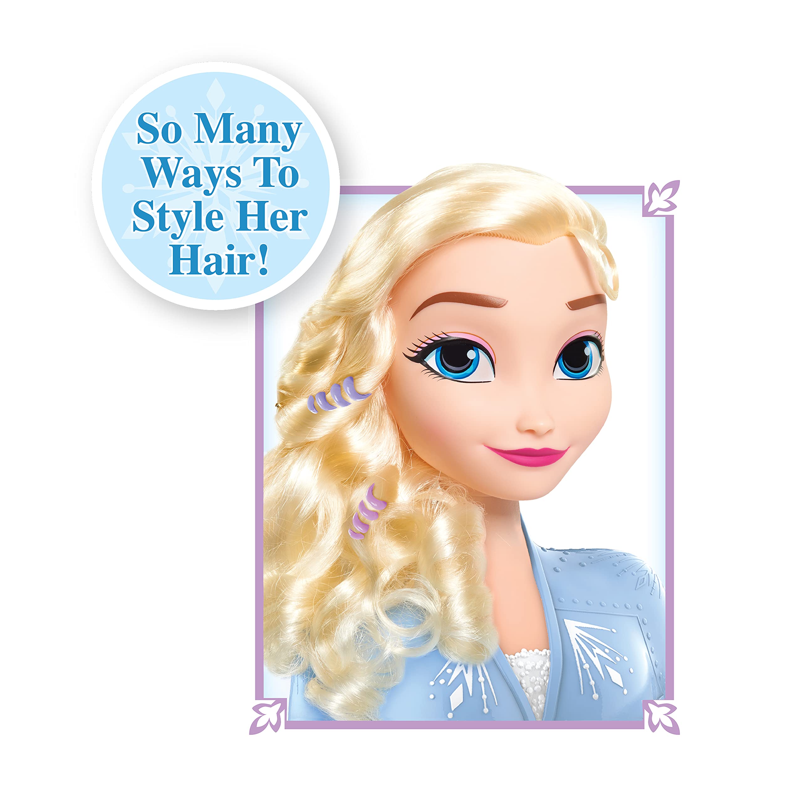 Foto 8 pulgar | Cabezal De Peinado Just Play Disney Frozen Deluxe Elsa Blonde Hair - Venta Internacional.