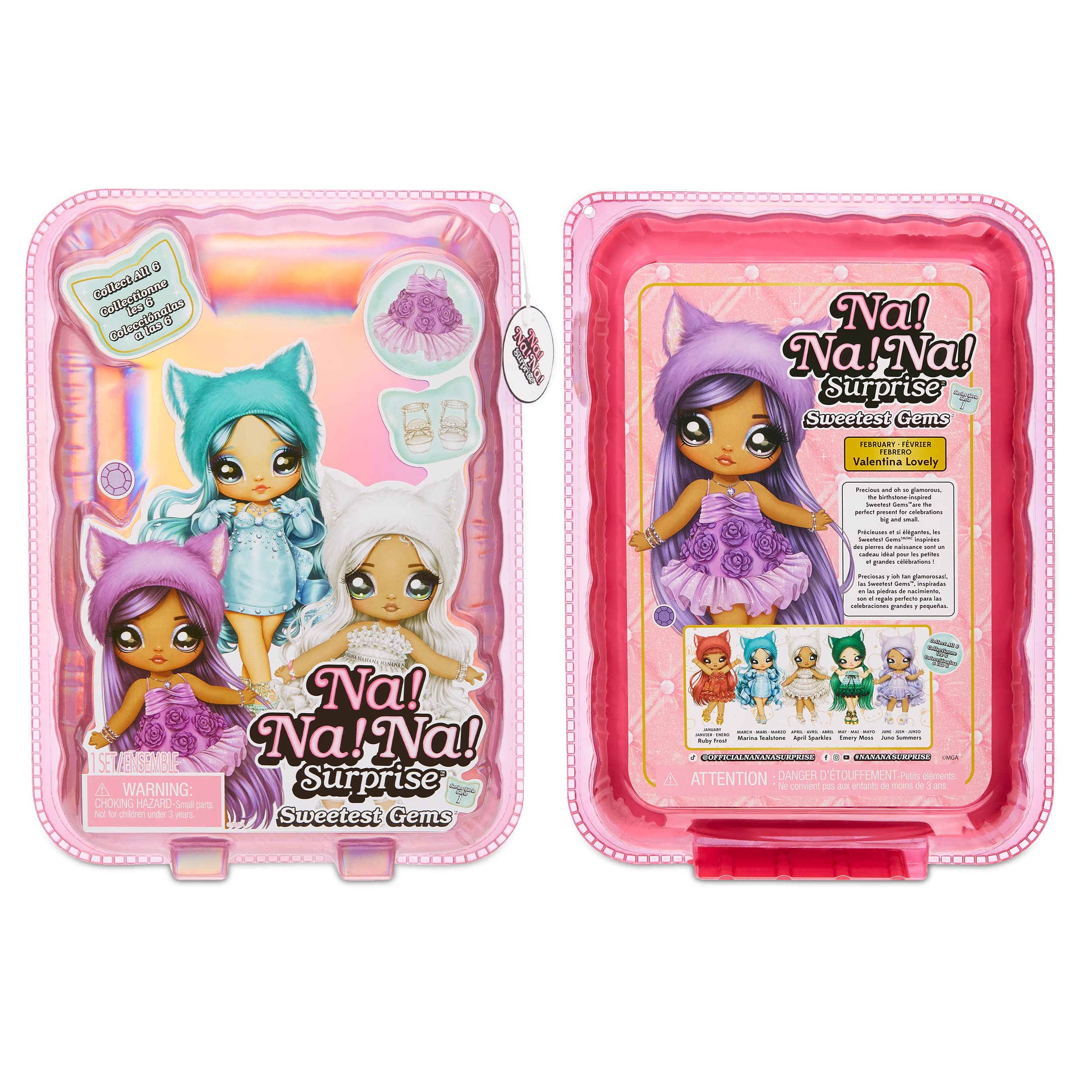 Foto 7 pulgar | Muñeca De Moda Na Na Surprise Sweetest Gems™ Valentina Love - Venta Internacional.