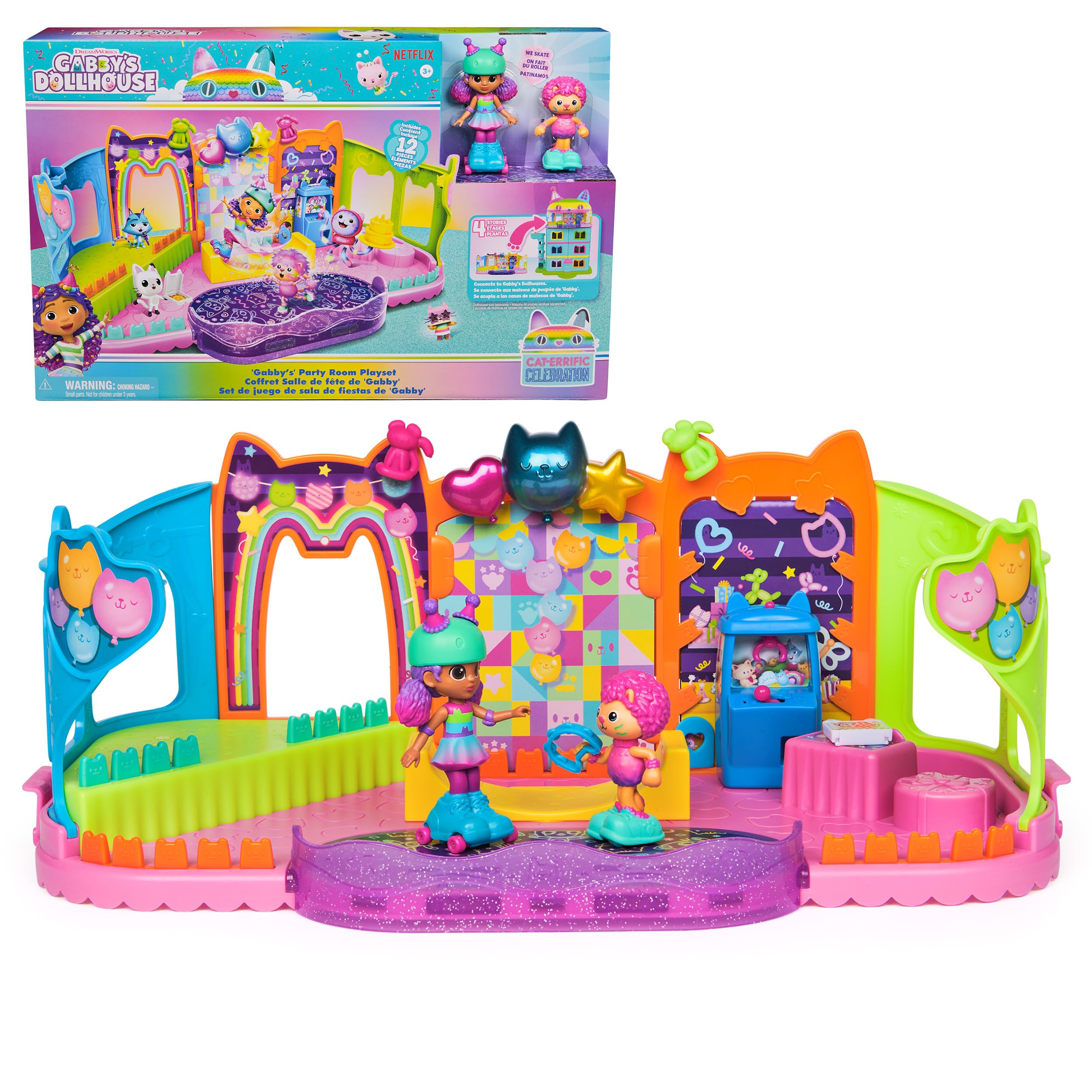 Sala De Fiestas Playset Gabby's Dollhouse Con Figuras Y Acceso. - Venta Internacional.
