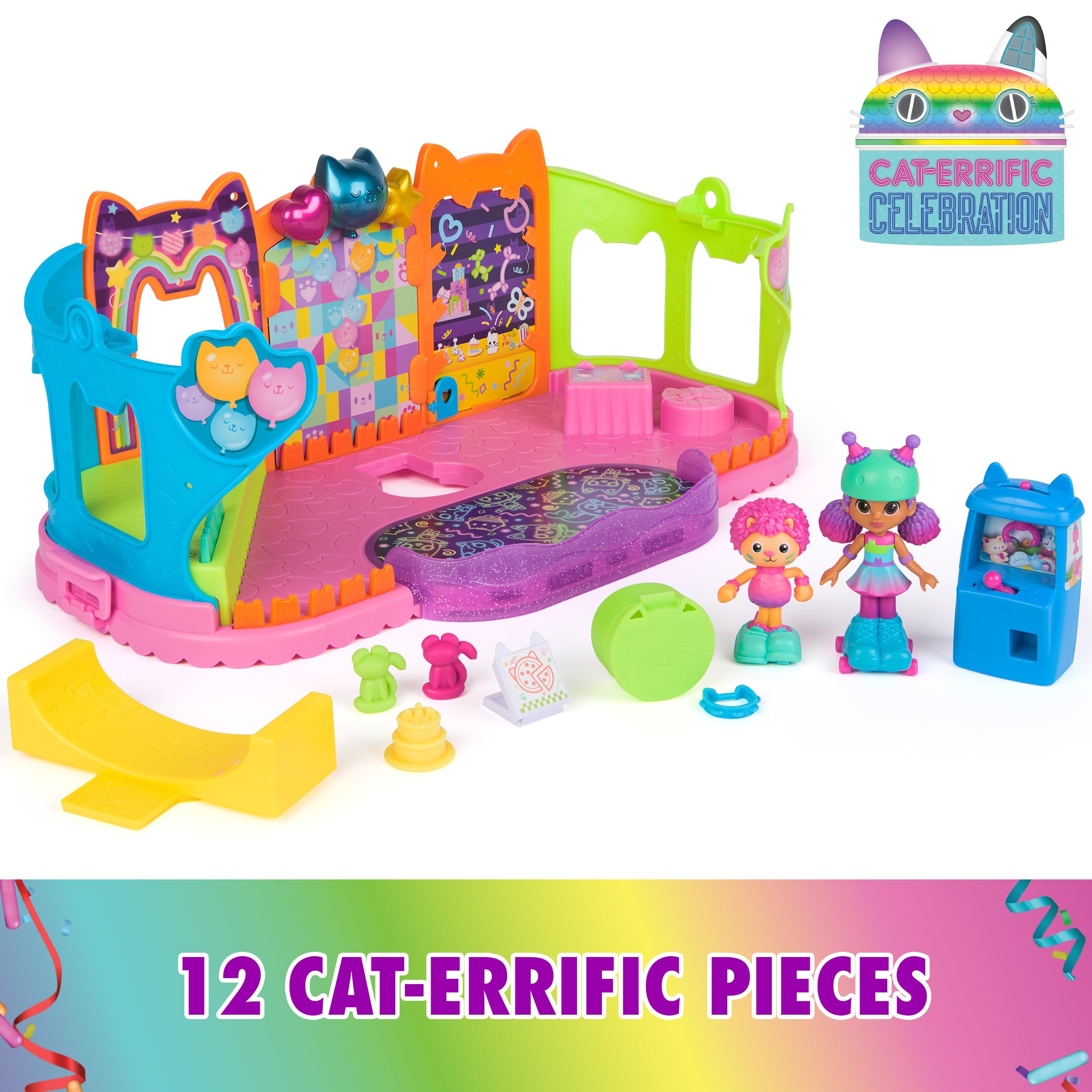 Foto 3 pulgar | Sala De Fiestas Playset Gabby's Dollhouse Con Figuras Y Acceso. - Venta Internacional.