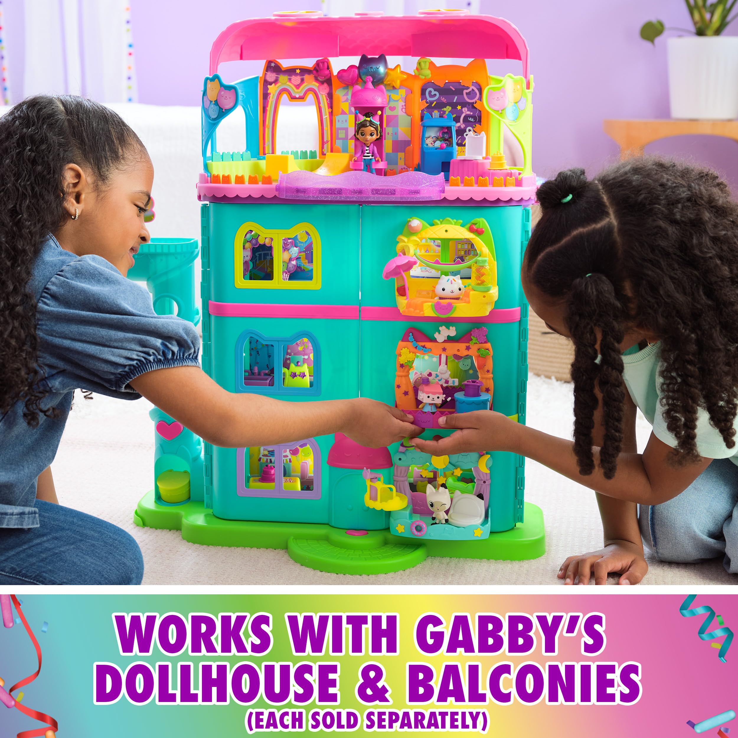 Foto 7 pulgar | Sala De Fiestas Playset Gabby's Dollhouse Con Figuras Y Acceso. - Venta Internacional.