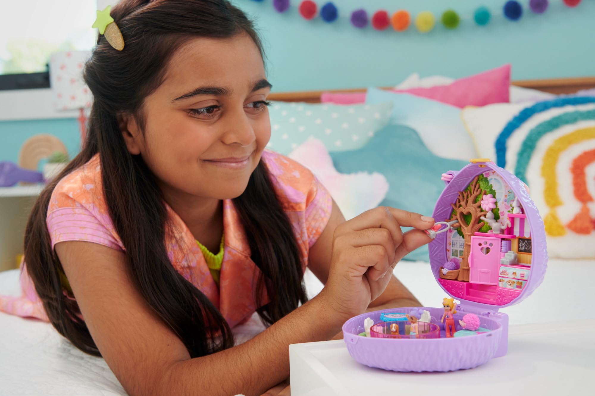 Foto 3 pulgar | Cafetería Toy Polly Pocket Hedgehog Con 2 Micromuñecas - Venta Internacional.