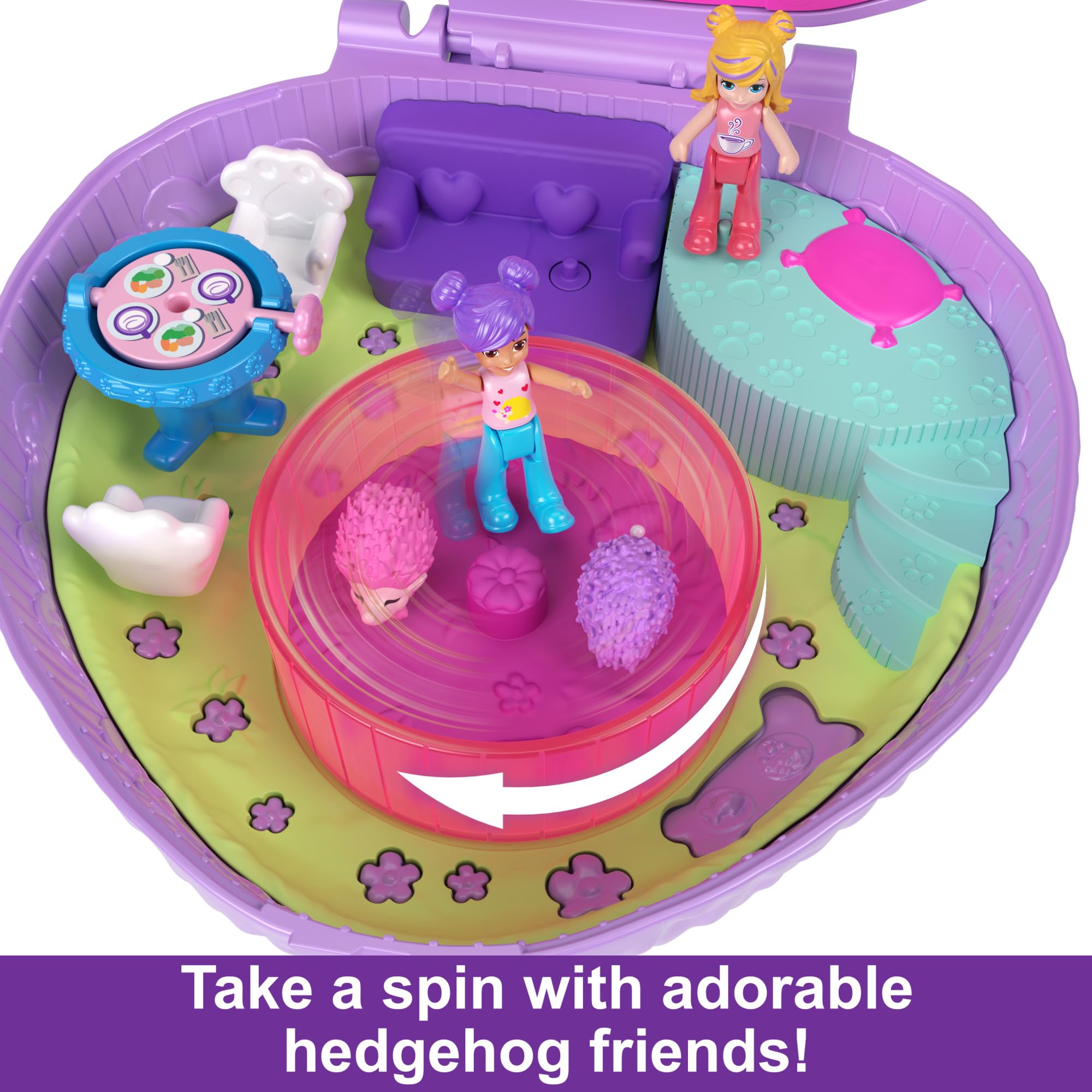 Foto 4 | Cafetería Toy Polly Pocket Hedgehog Con 2 Micromuñecas - Venta Internacional.