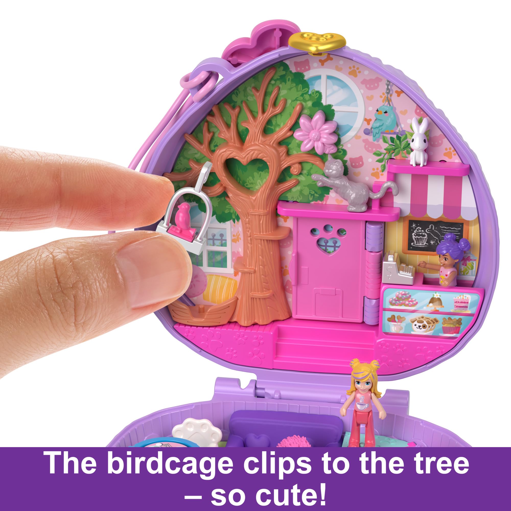 Foto 6 pulgar | Cafetería Toy Polly Pocket Hedgehog Con 2 Micromuñecas - Venta Internacional.
