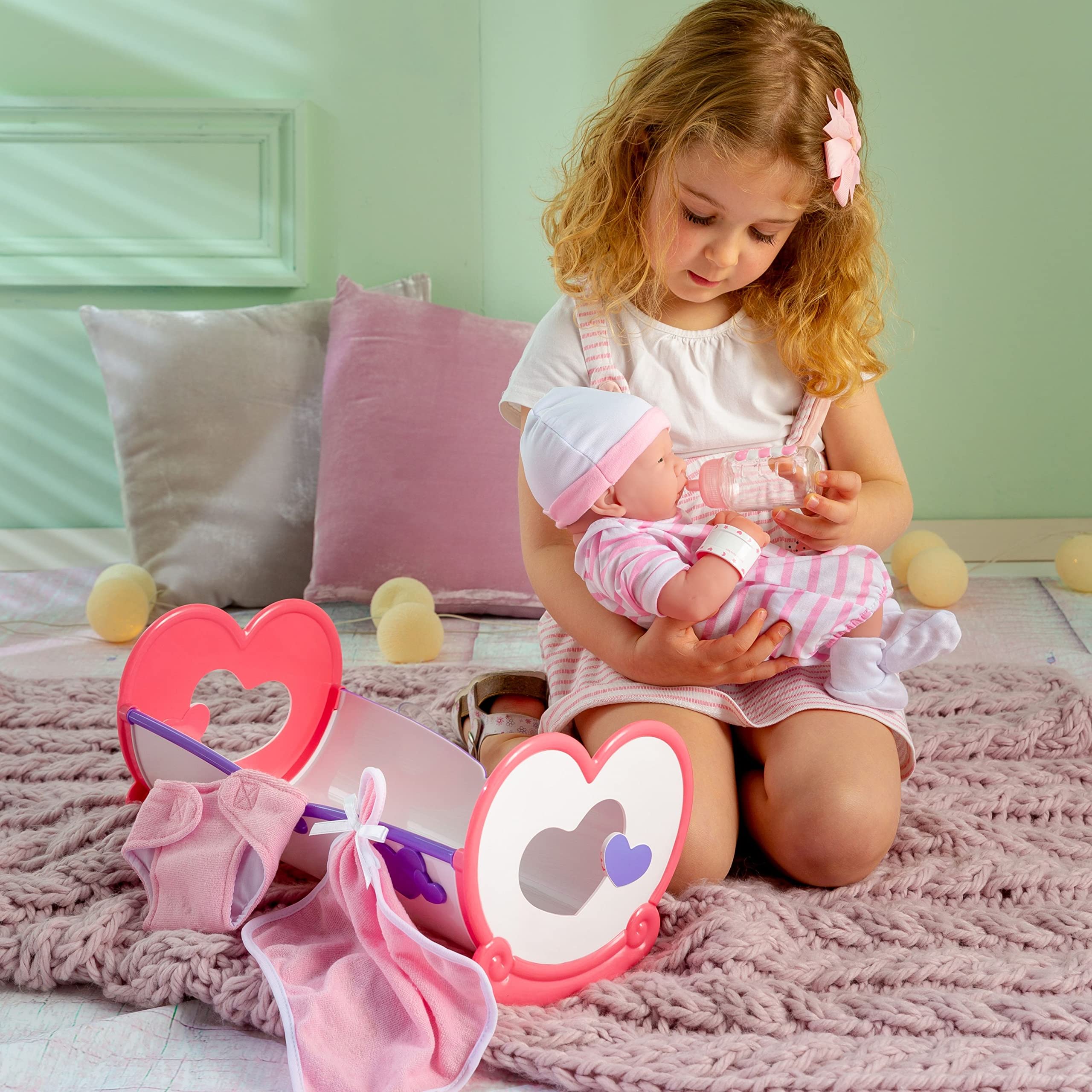 Foto 5 pulgar | Set De Regalo Doll Jc Toys La Newborn De 14 Pulgadas Con Mecedora Para Cuna, 10 Piezas - Venta Internacional.