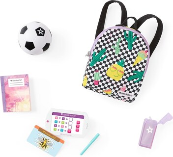Foto 4 | Muñeca American Girl Truly Me De 18 Pulgadas Con Set Escolar Y De Fútbol - Venta Internacional.