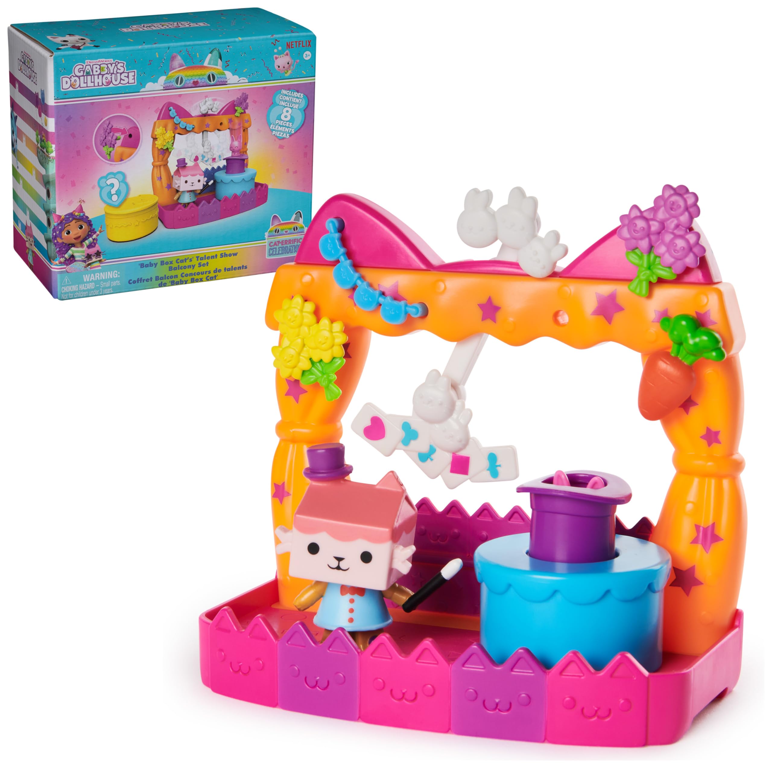Foto 2 pulgar | Playset Gabby's Dollhouse Baby Box Talent Show Balcony, 8 Unidades - Venta Internacional.
