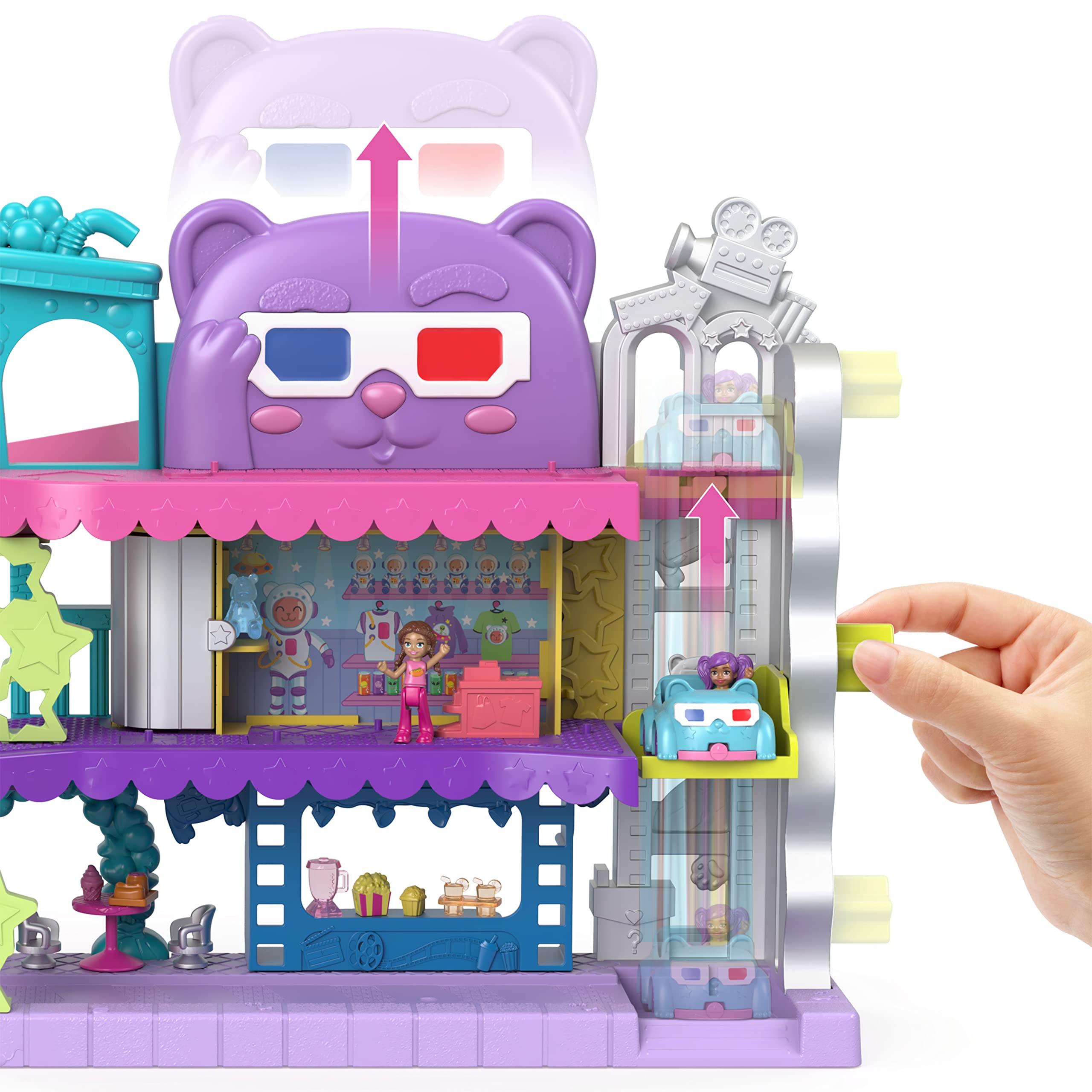 Foto 5 pulgar | Playset Polly Pocket Autocine Pollyville - Venta Internacional.