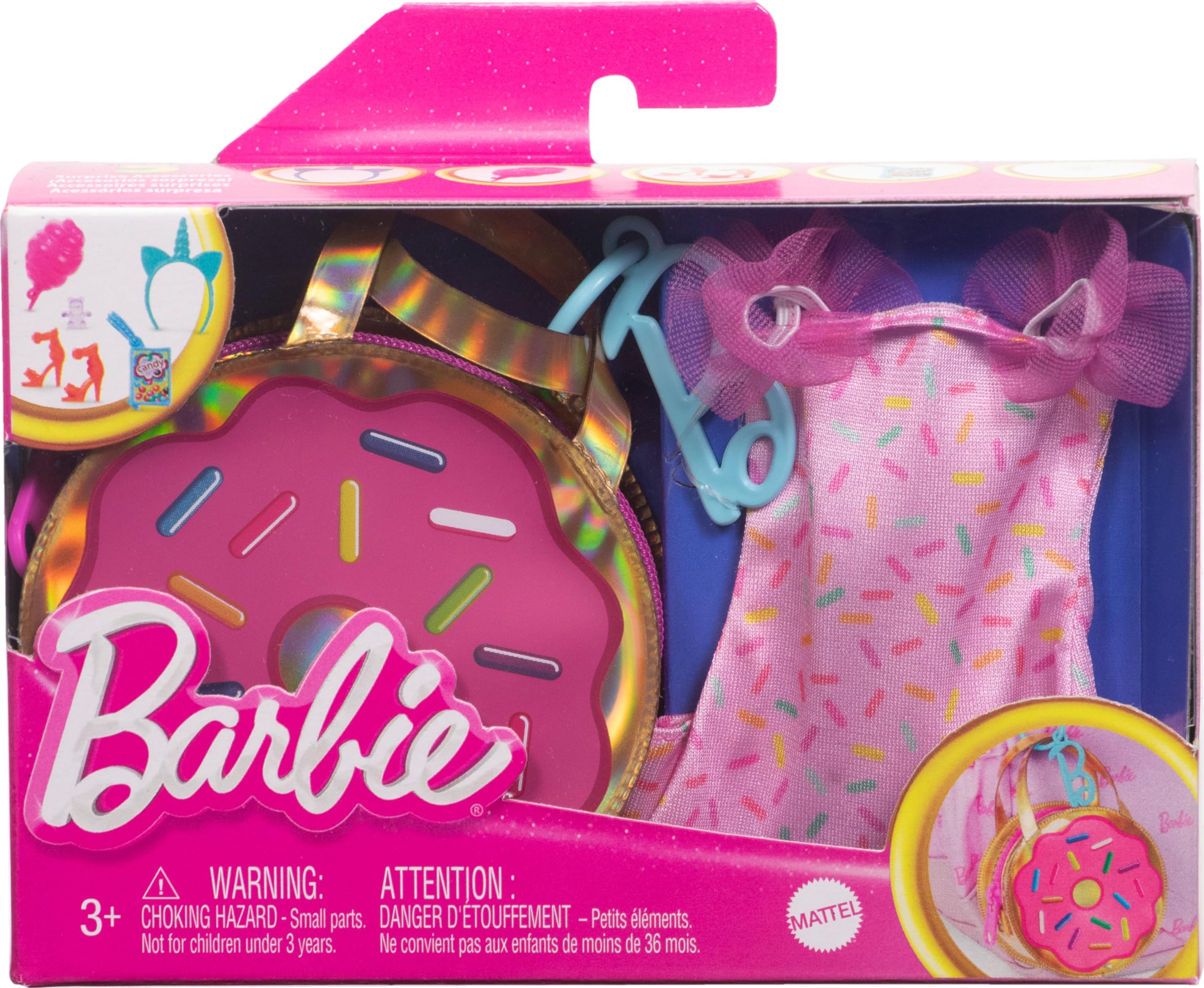 Foto 7 pulgar | Bolso Moderno Barbie Premium Pink Doughnut Con Vestido Y Accesorios - Venta Internacional.