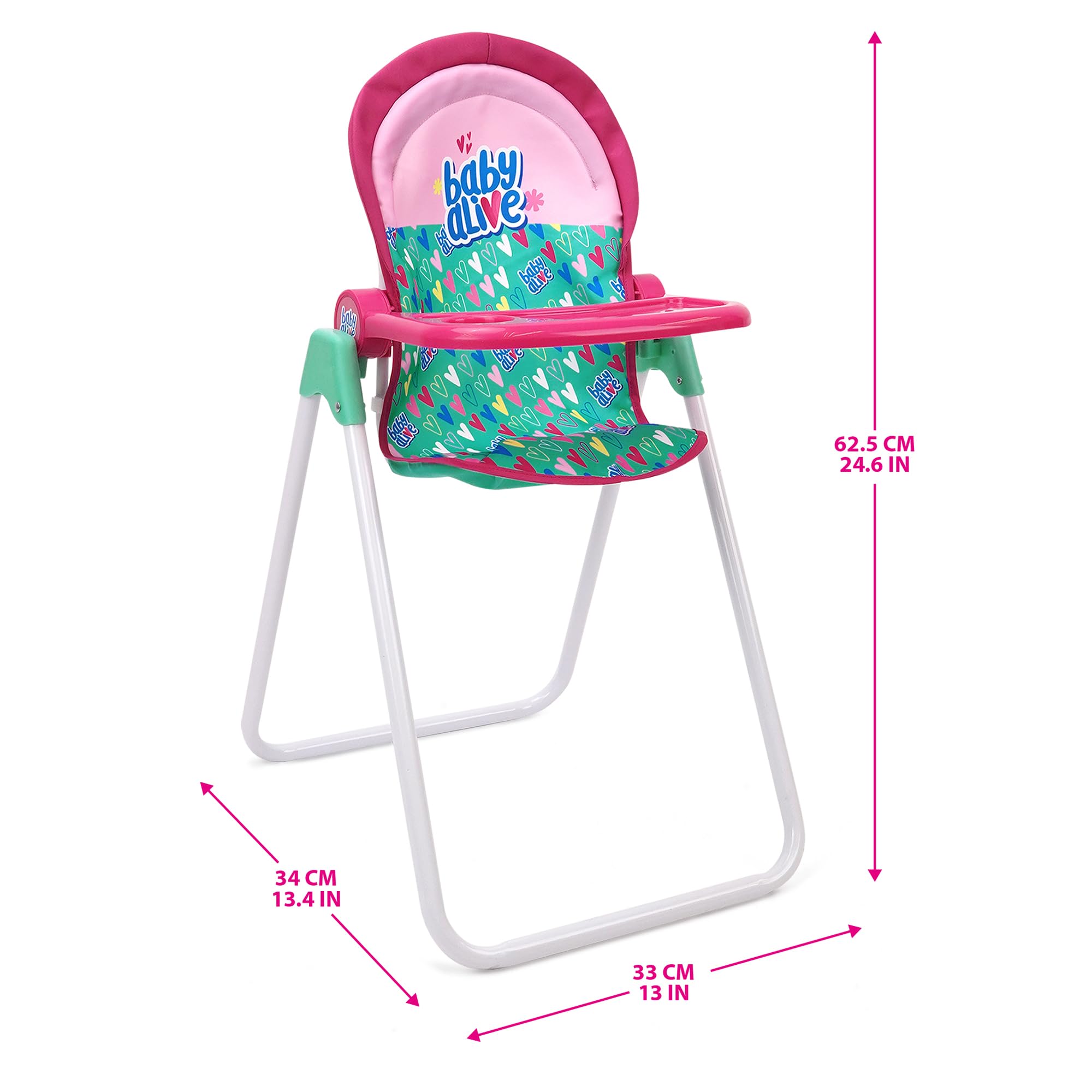 Foto 2 | Juego De Tronas Doll Baby Alive, Verde, Rosa Y Corazones Para 14 A 24 Pulgadas - Venta Internacional.