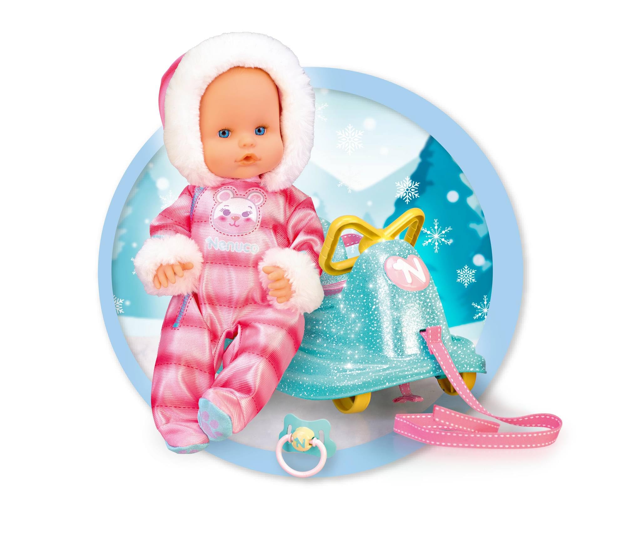 Foto 3 pulgar | Traje De Esquí Doll Nenuco 14 Para Bebés Con Trineo Sobre Ruedas A Partir De 2 Años - Venta Internacional.