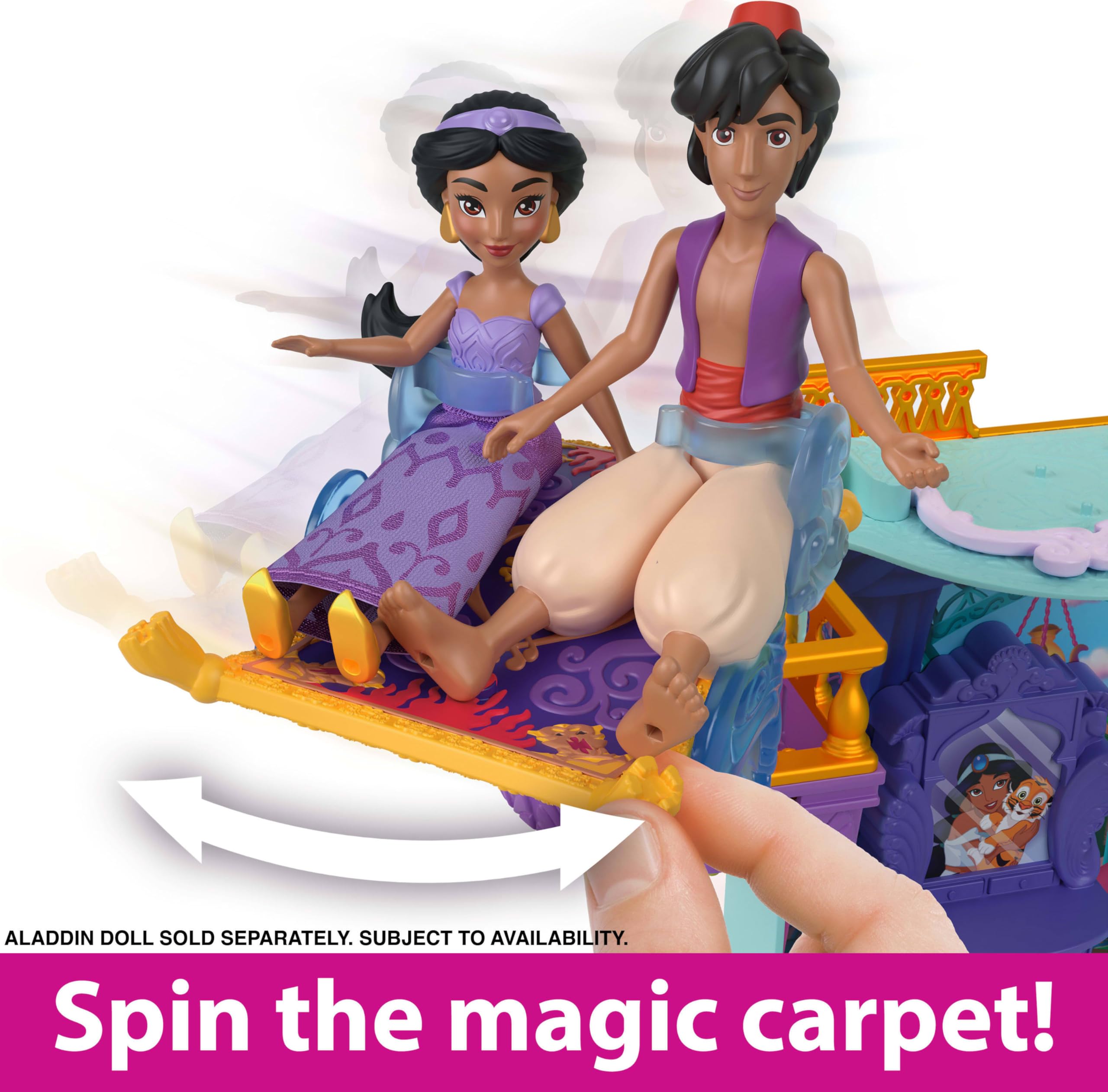 Foto 5 pulgar | Toy Castle Mattel Disney Princess Jasmine Con Muñeca Y Amigos - Venta Internacional.