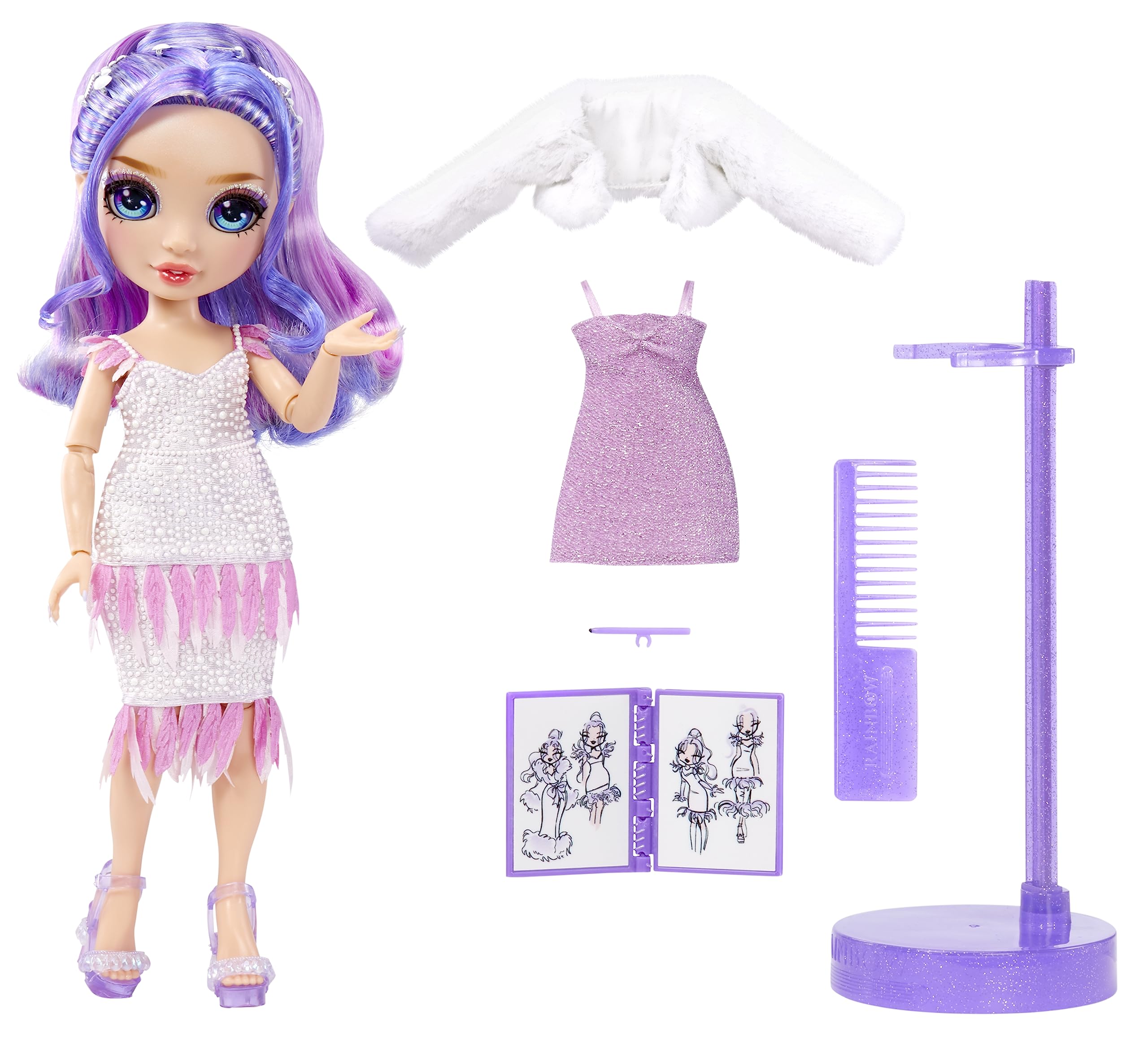 Foto 3 pulgar | Muñeca De Moda Rainbow High Fantastic Fashion Violet Willow - Venta Internacional.