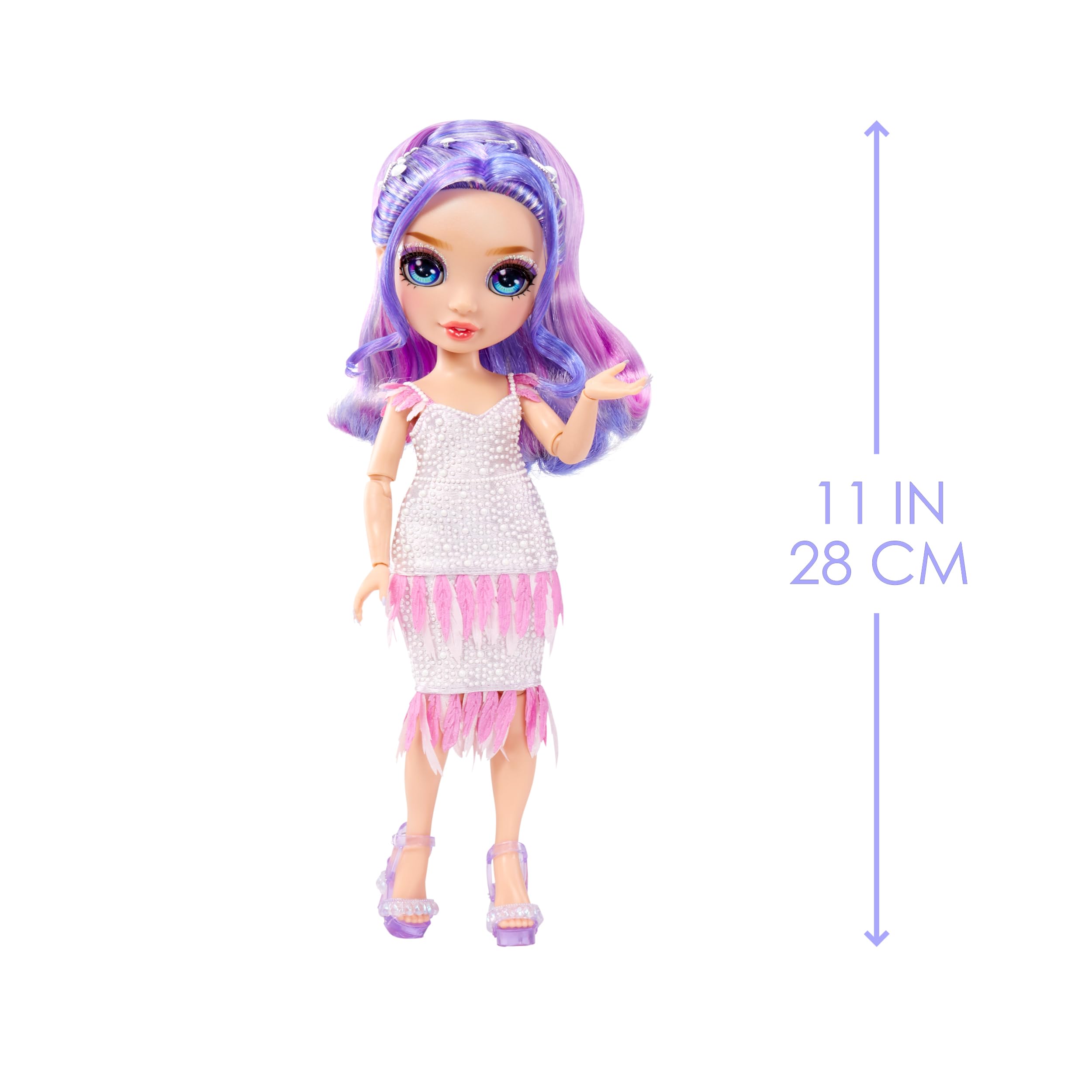 Foto 5 pulgar | Muñeca De Moda Rainbow High Fantastic Fashion Violet Willow - Venta Internacional.