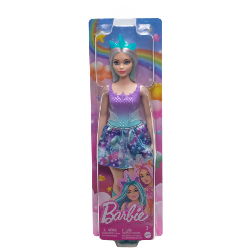 Foto 7 pulgar | Muñeca Barbie De Unicornio Con Pelo De Fantasía Turquesa Y Atuendo Pastel - Venta Internacional.
