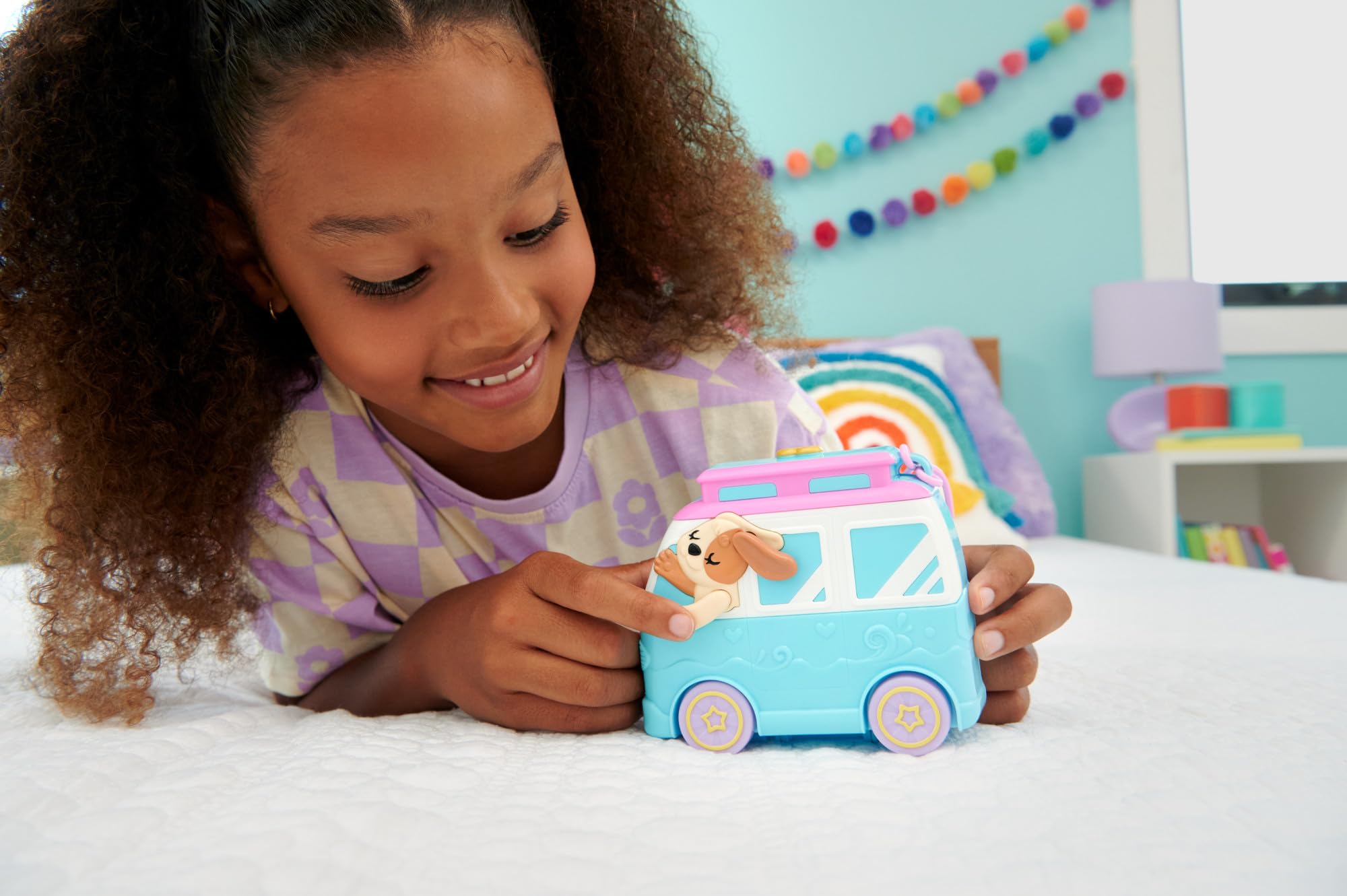 Foto 2 | Muñecas De Bolsillo Y Set De Juego Toy Polly Seaside Puppy Ride Con 11 Unidades - Venta Internacional.